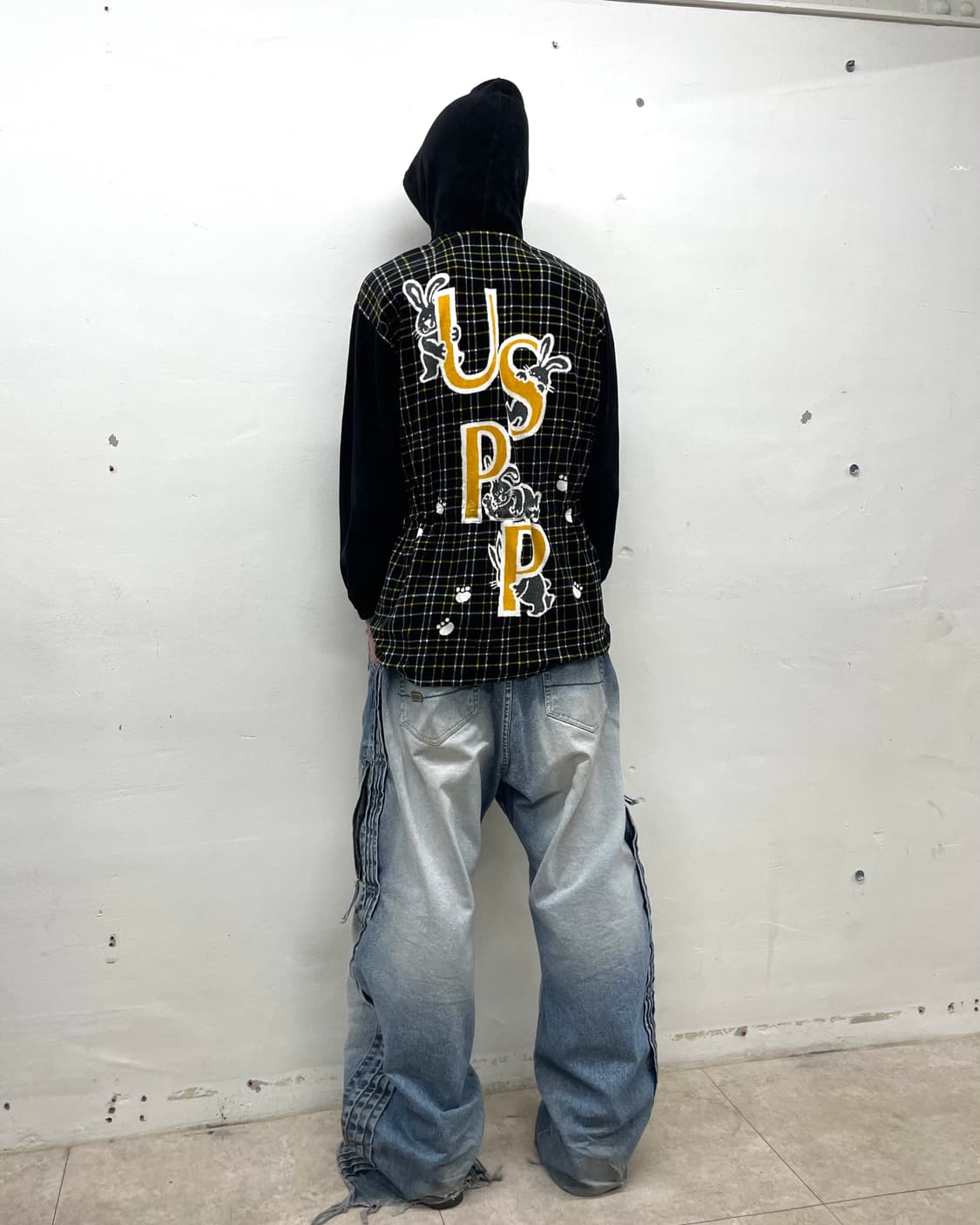 Rabbit Footprint Check Hoodie Jacket  상품이미지6