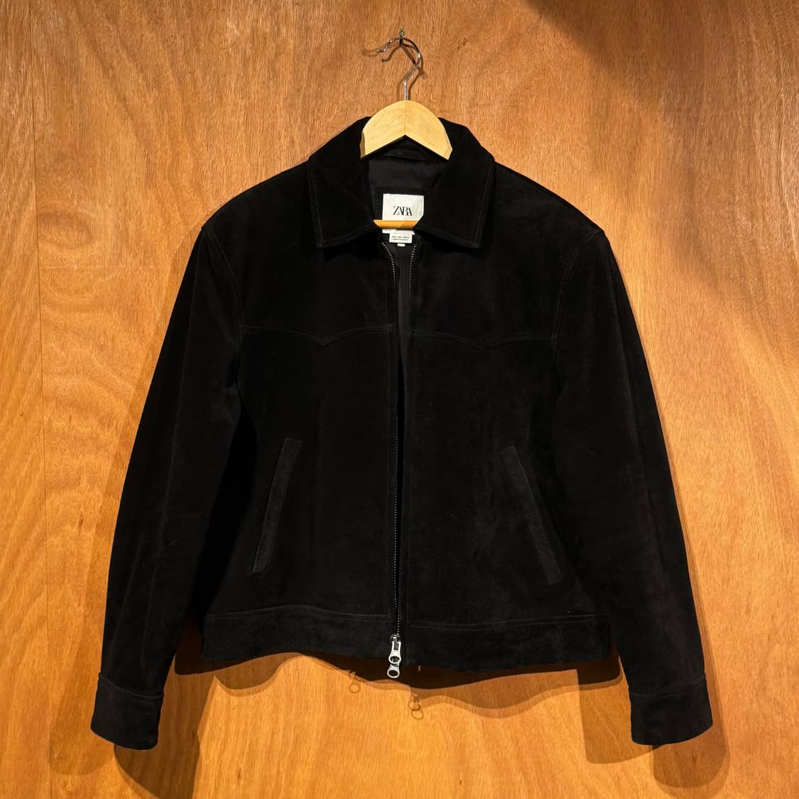 자라 90s 아카이브 버팔로 카우레더 스웨이드 자켓 L 웨스턴 상품이미지6