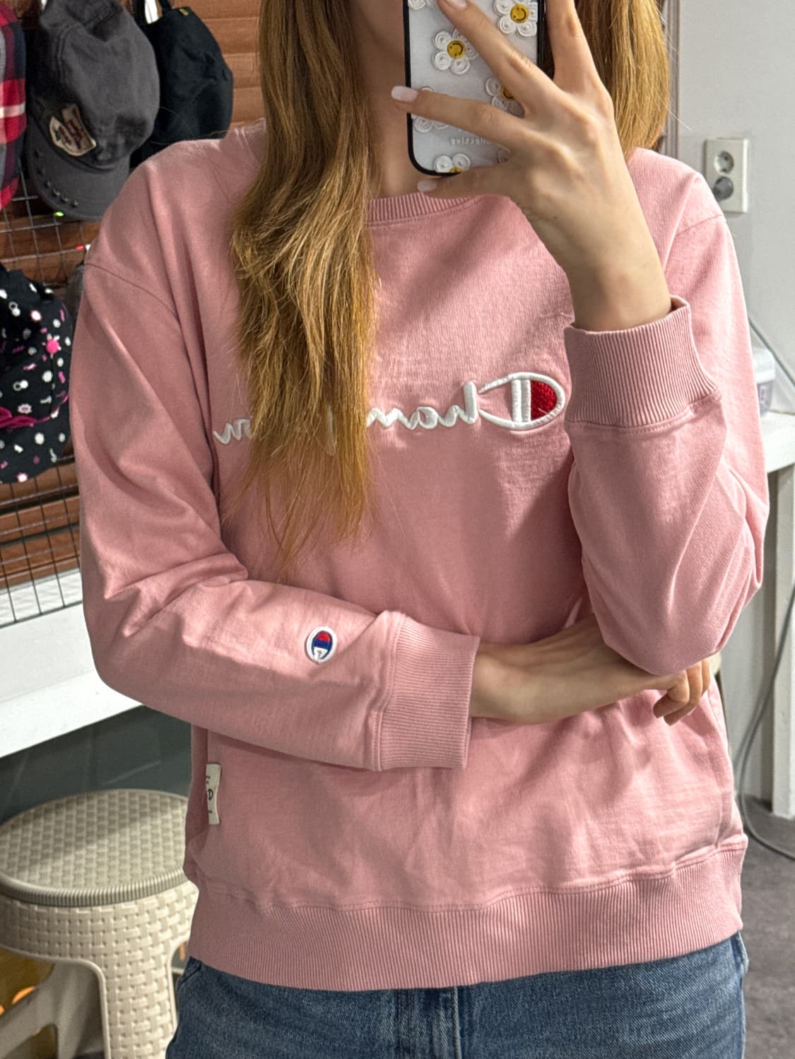 챔피온 딸기우유 맨투맨 상품이미지1
