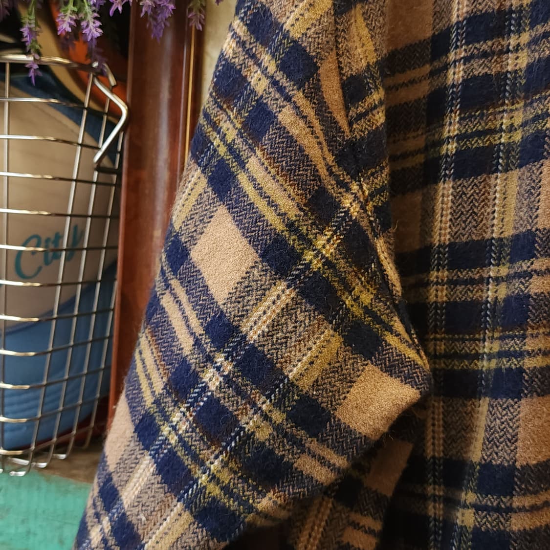 90s 아메리칸 빈티지 체크셔츠 헤비 플란넬 워크셔츠 블루 xl 상품이미지8