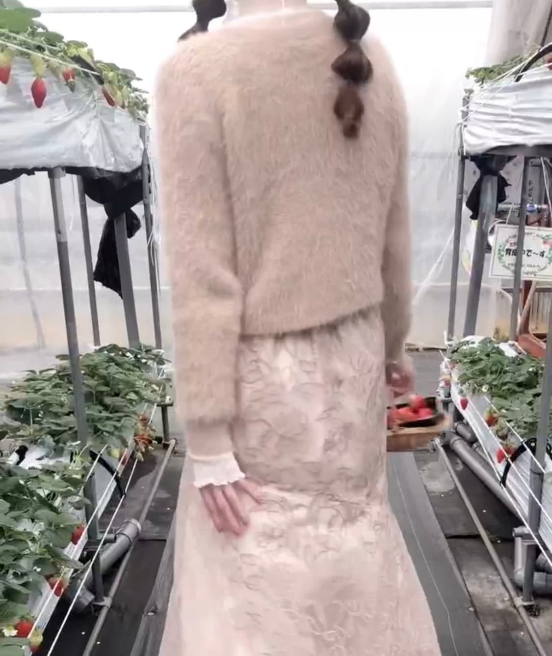 grl 그레일 크롭 비쥬 샤기 니트 가디건 /스나계양지뢰양산향히메카지 상품이미지2