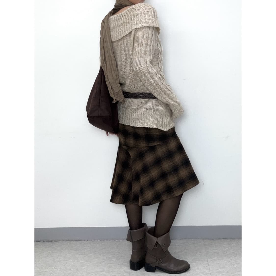 빈티지 오프숄더 니트 상품이미지4