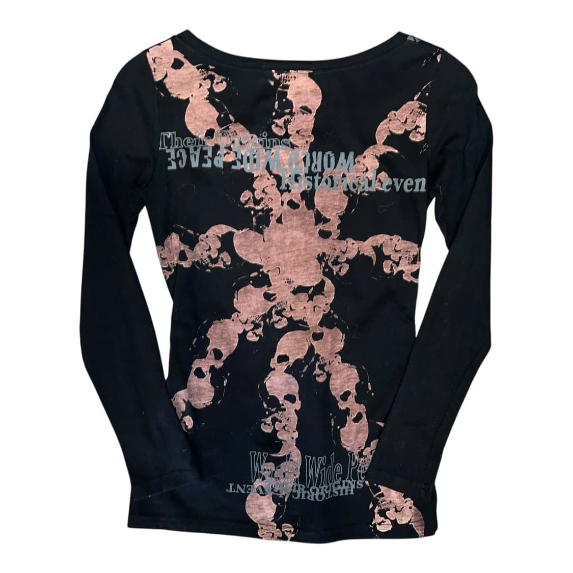 해골 프린팅 긴팔티 y2k펑크갸루 상품이미지1