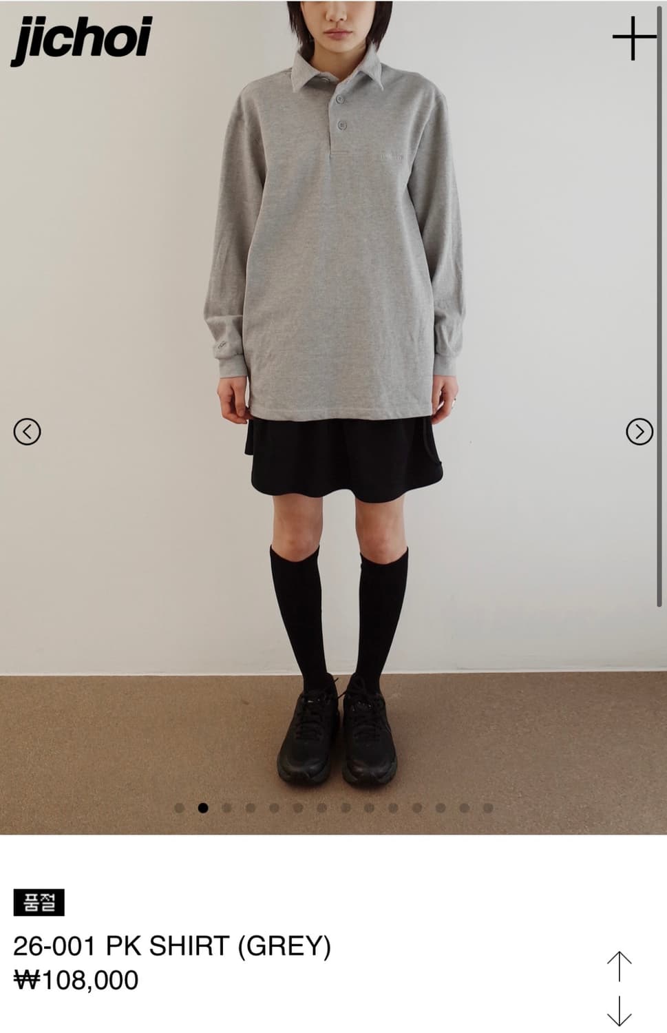 지초이 컴포트 26-001 PK SHIRT GREY 1사이즈 상품이미지1