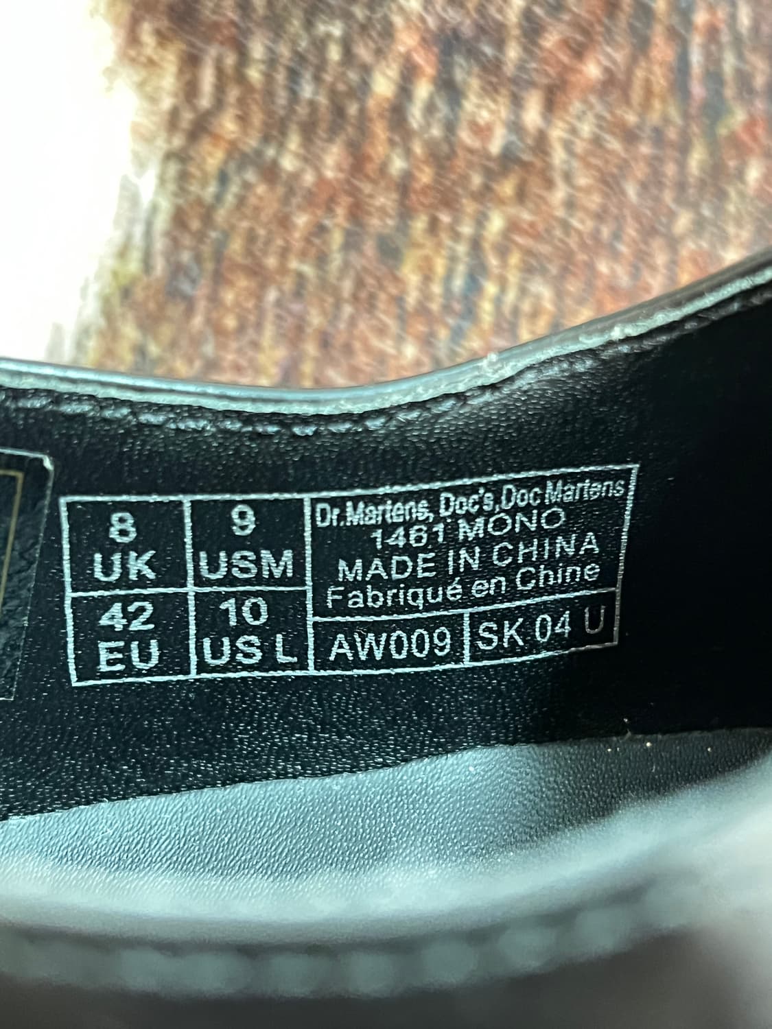 닥터마틴 1461 모노 3홀 로퍼 블랙 42 (270) 상품이미지6