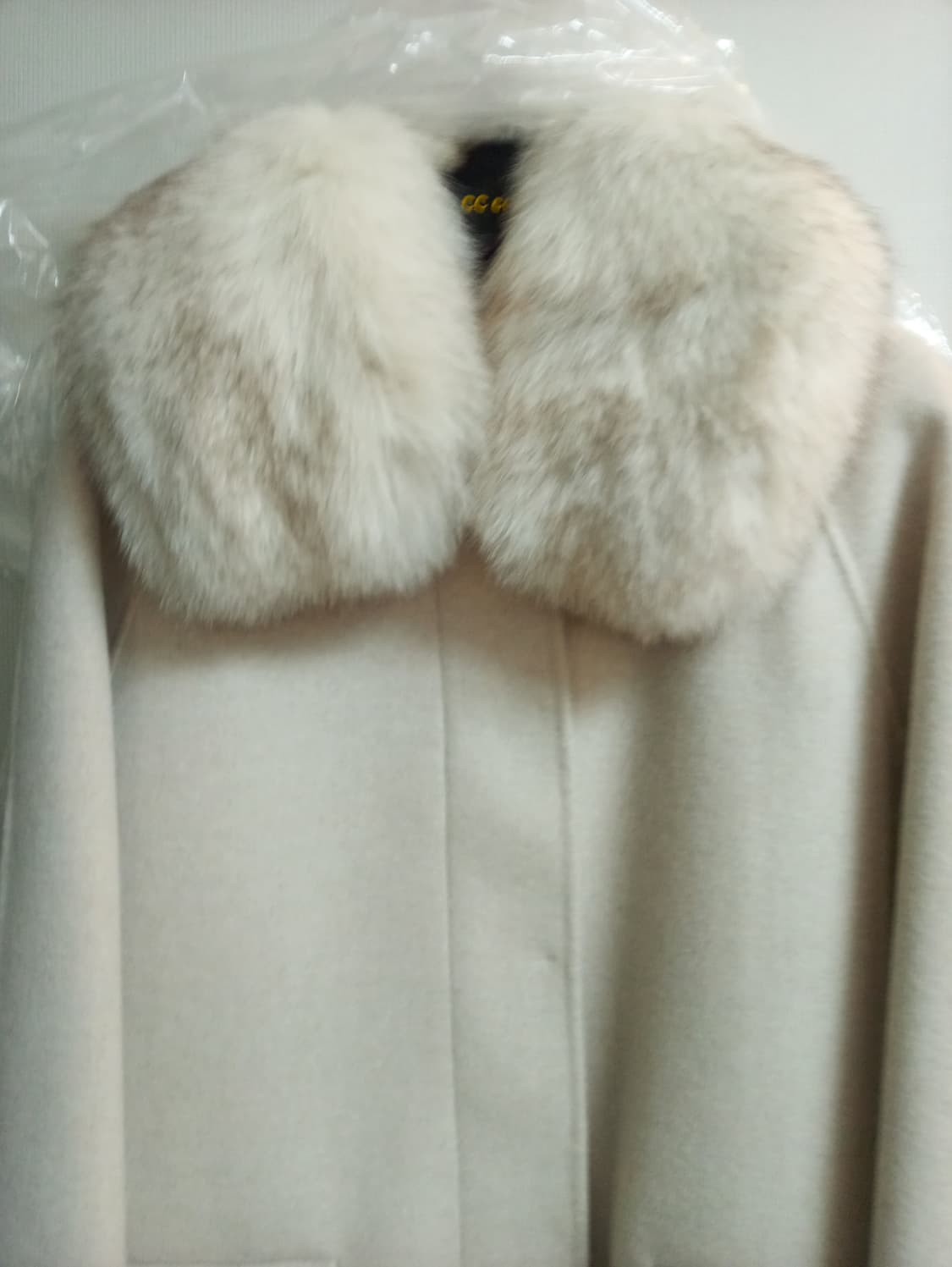 씨씨콜렉트 캐시미어 울 블렌드 폭스퍼 코트 상품이미지5