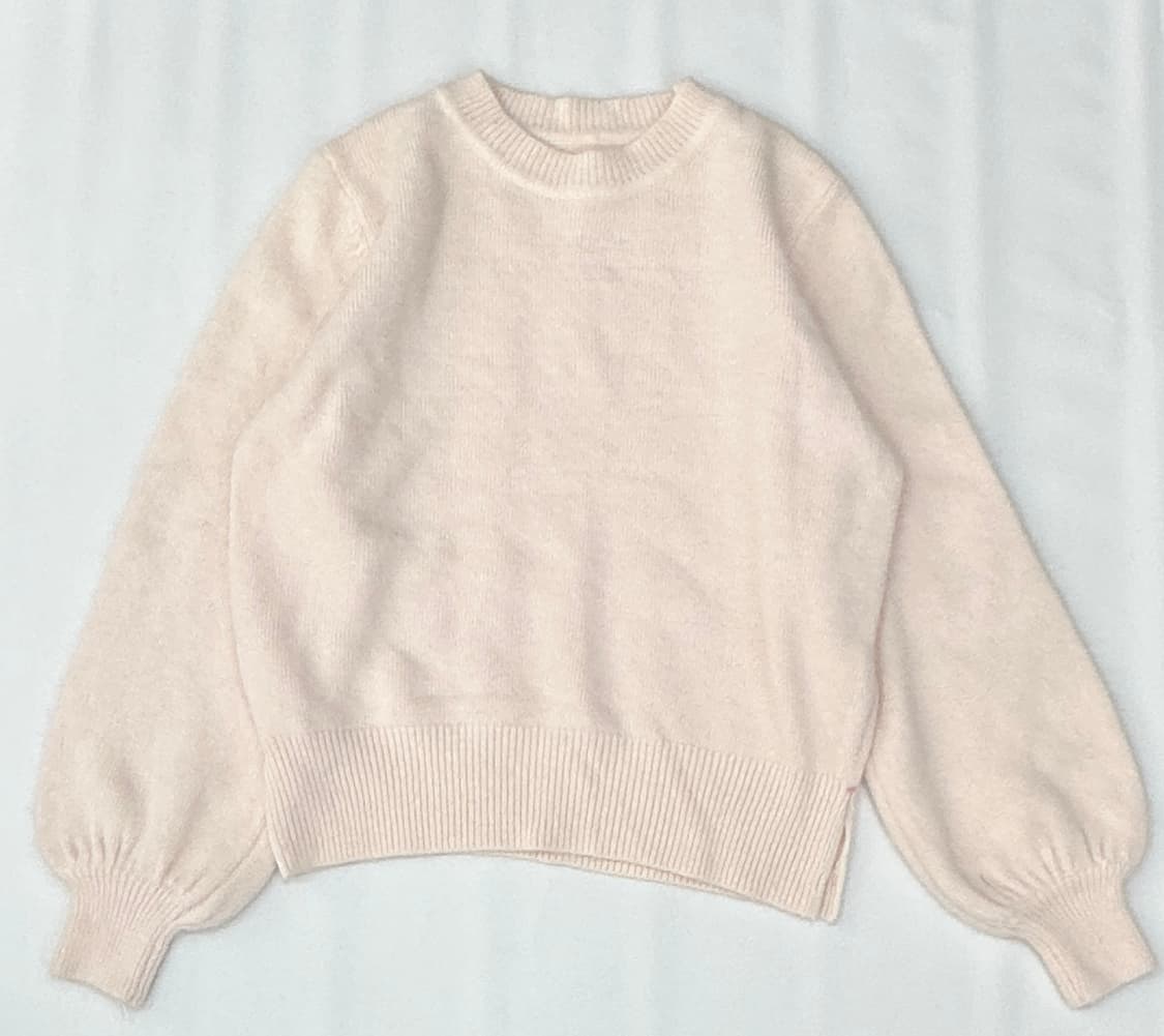 🍓딸기우유 벌룬 소매 니트🍓오네갸루 갸루 핑크 히메 앙고라st 상품이미지3