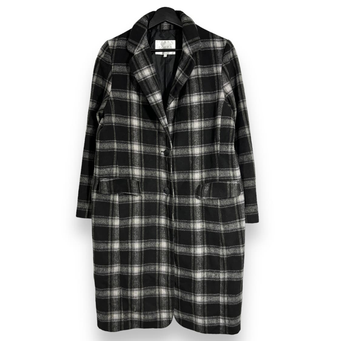 콜자 체크 코트 상품이미지1