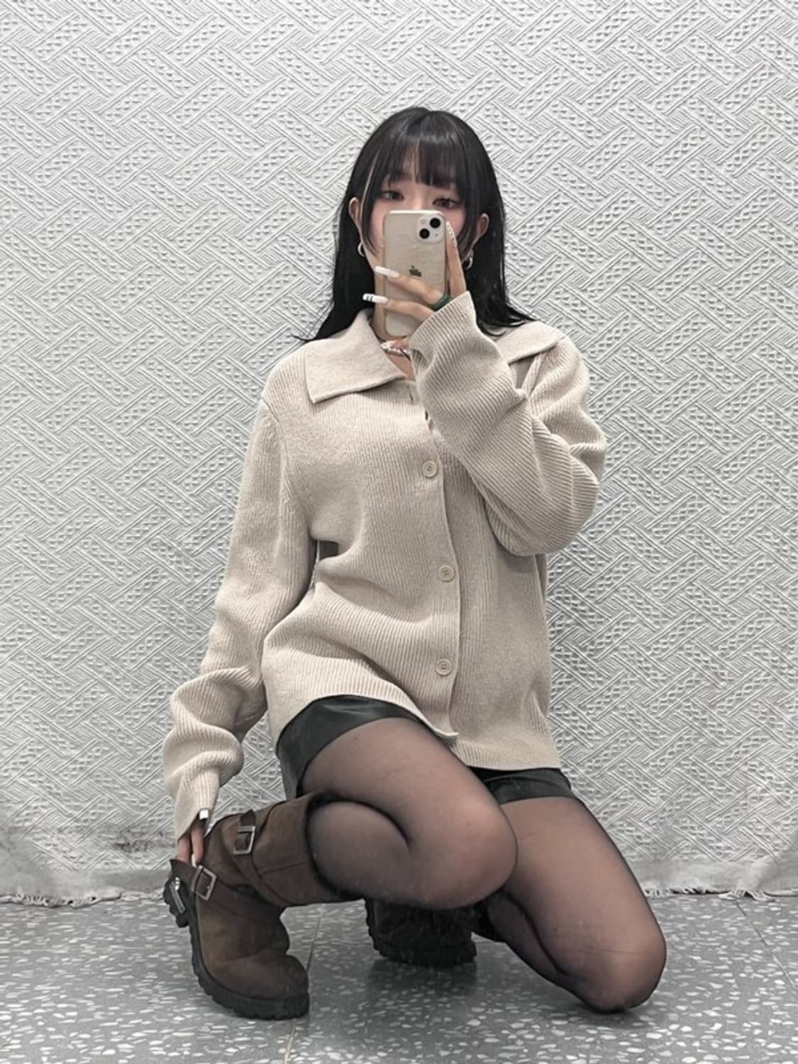 COS 코스 빈티지 여리핏 캐주얼 부클레 니트 가디건 M C11039 상품이미지1