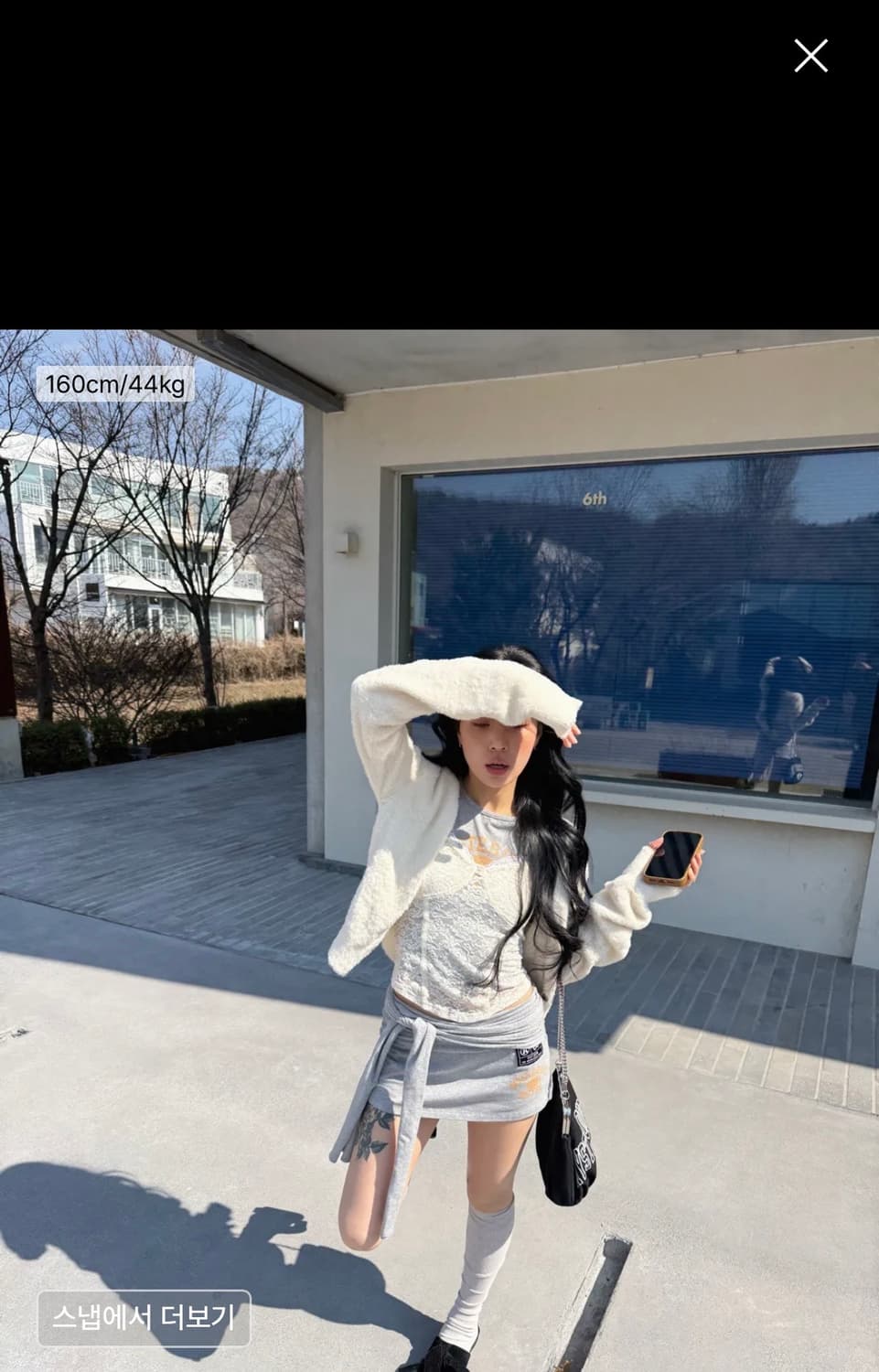 미스테리어스호텔 루비 랩 스커트 그레이 상품이미지1