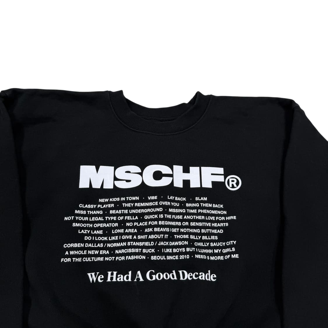 미스치프 크롭 스웻셔츠 맨투맨 블랙 상품이미지2