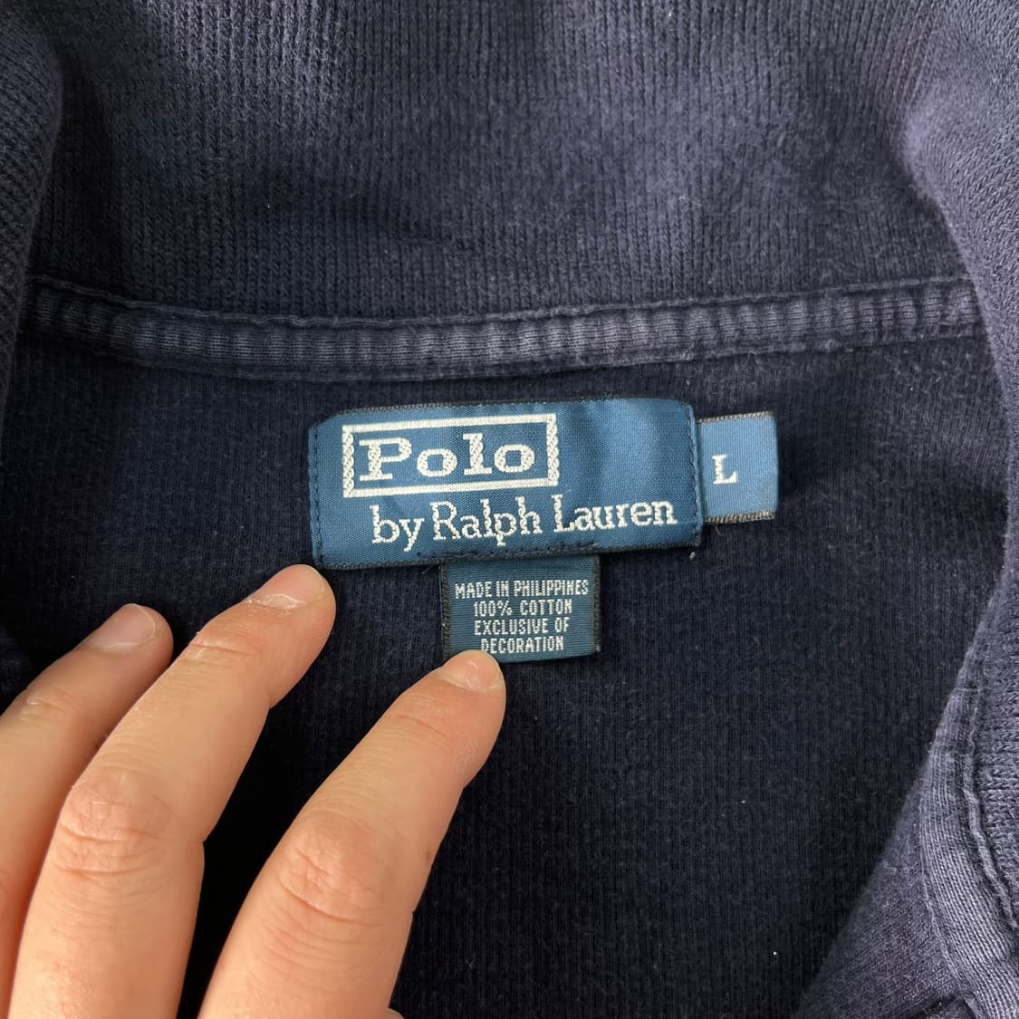100 폴로랄프로렌 코튼 반집업 니트 상품이미지4