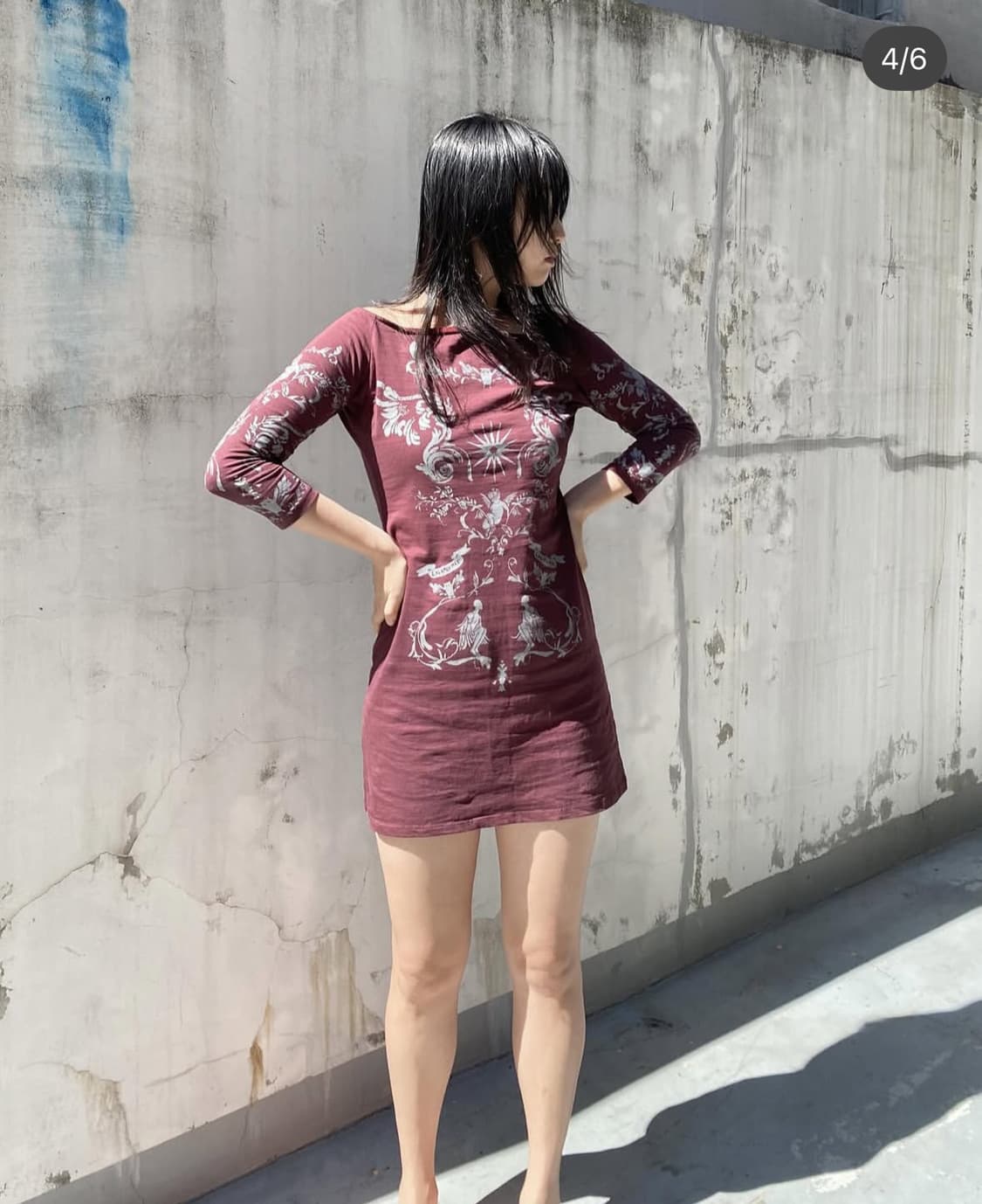 라라미미 orbit dress burgundy 상품이미지1