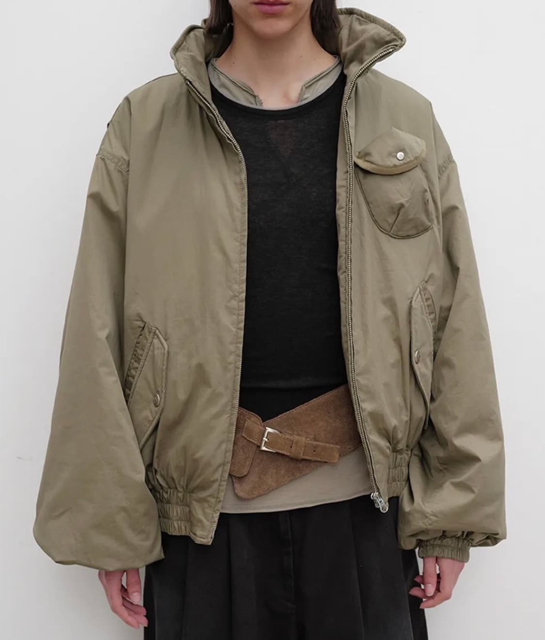 오픈와이와이 OPEN YY 코튼 카고 봄버 자켓 카키 S 상품이미지2