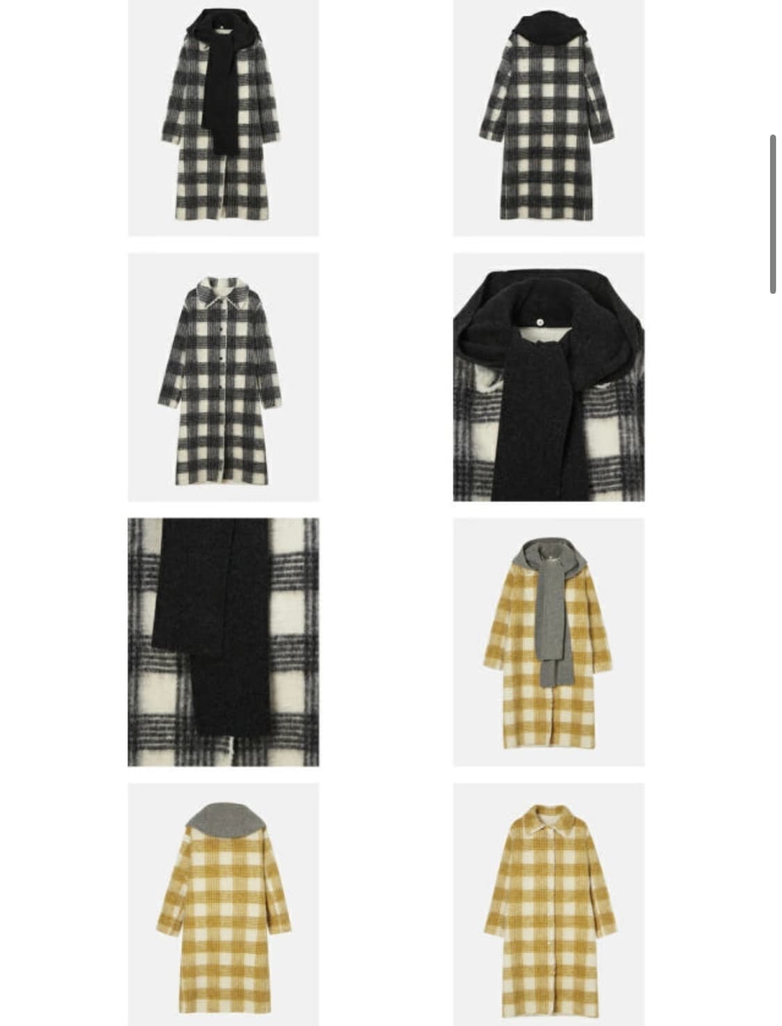 나이스클랍 NICE CLAUP 체크 롱 코트 상품이미지7