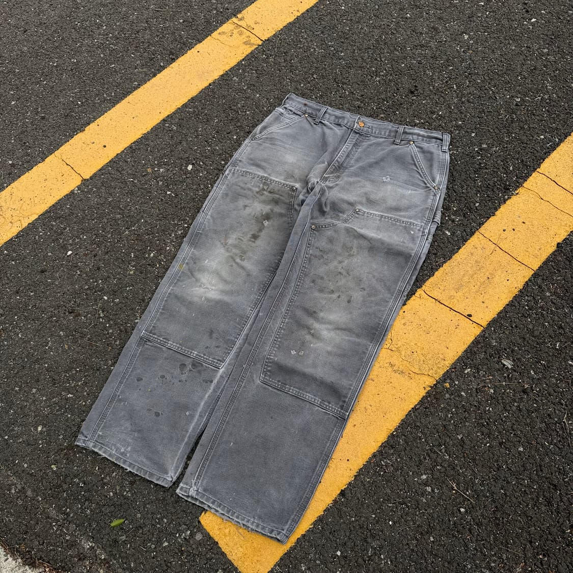 OG 칼하트 B01 GVL 더블니 카펜터 팬츠 상품이미지3