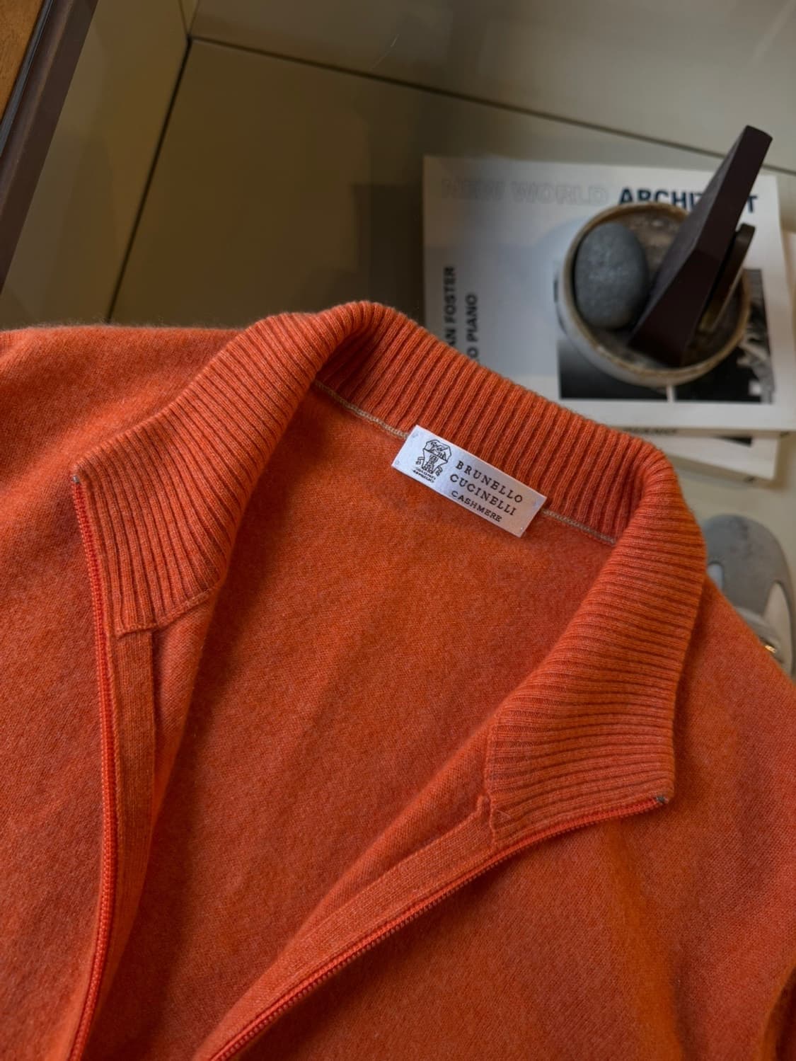 브루넬로 쿠치넬리 캐시미어 짚업 니트 100 상품이미지8