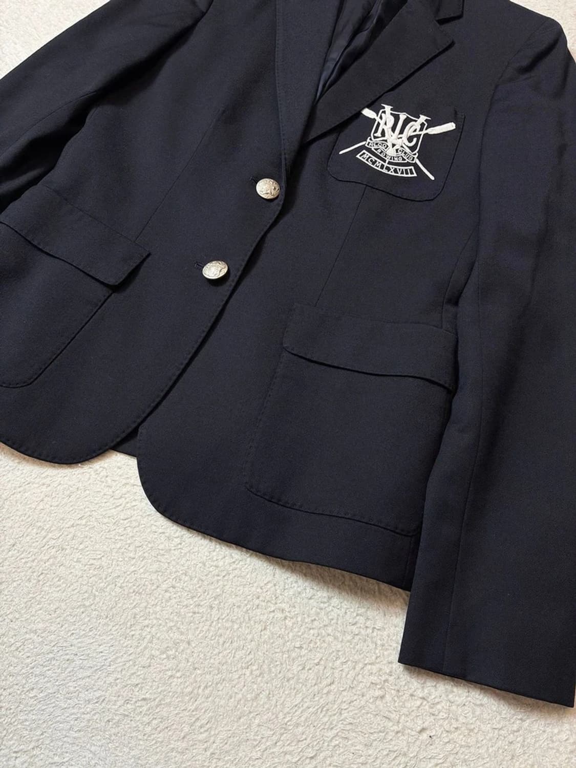 랄프로렌 00's RLC 자수포켓 은장 버튼 블레이저 PN6907 상품이미지4