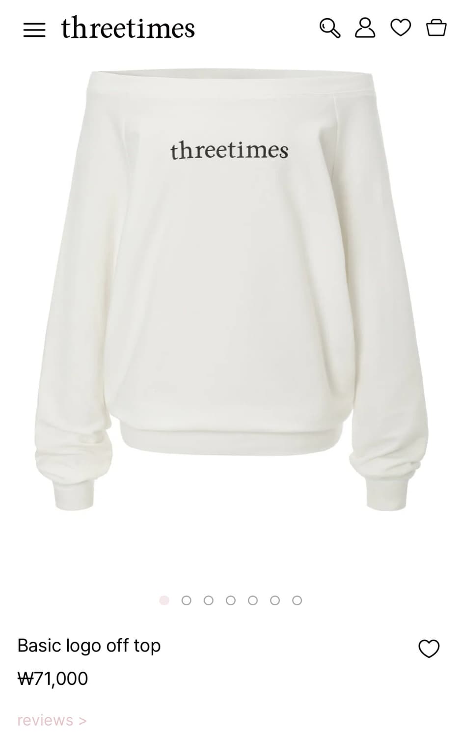 쓰리타임즈 베이직 로고 오프탑 s 상품이미지1