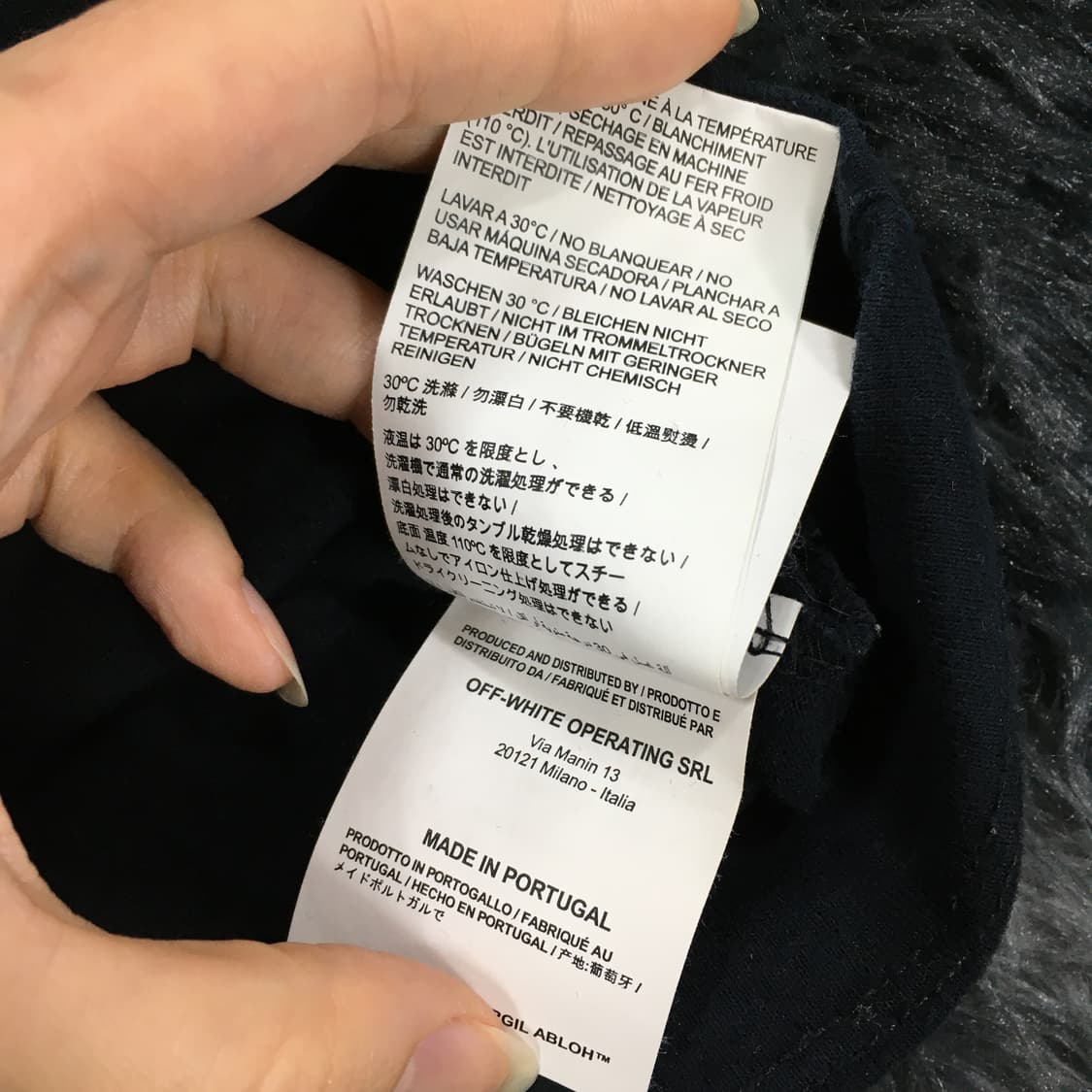 투티/A10 OFF WHITE 프린팅 반팔 블랙 빅로고 상품이미지5