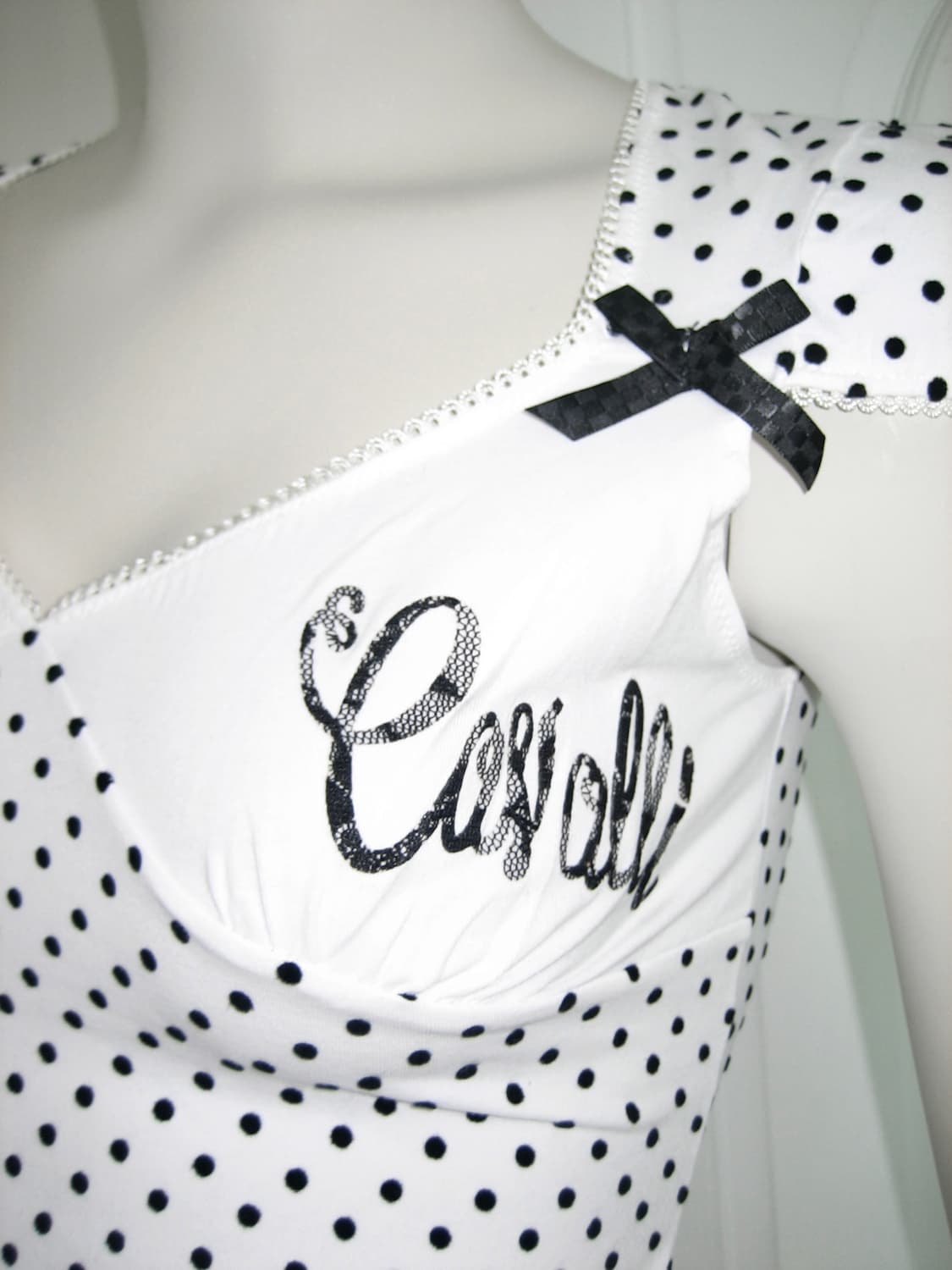 Just C*vali Polkadot Puff top 상품이미지2