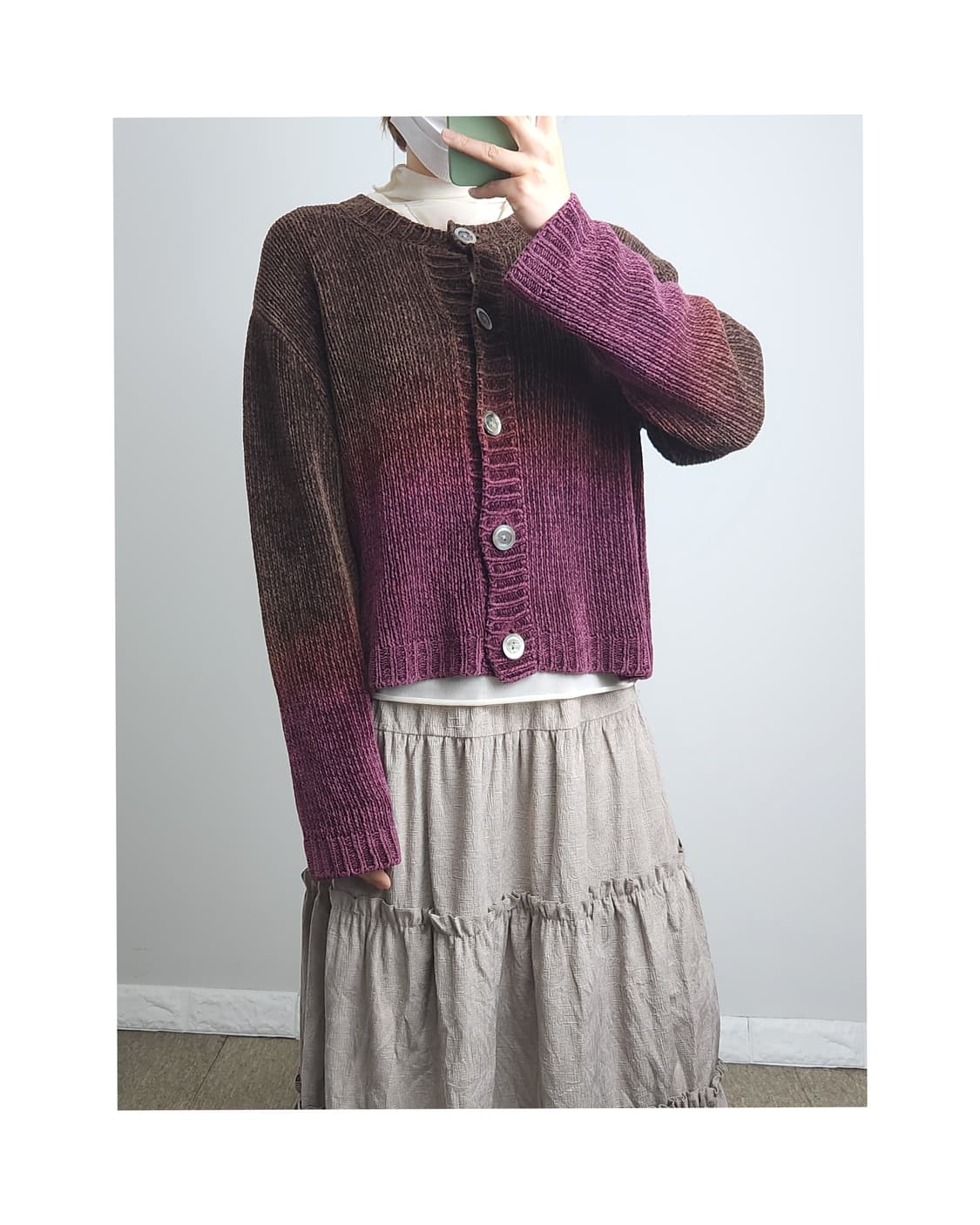 그라데이션 니트 가디건 상품이미지1