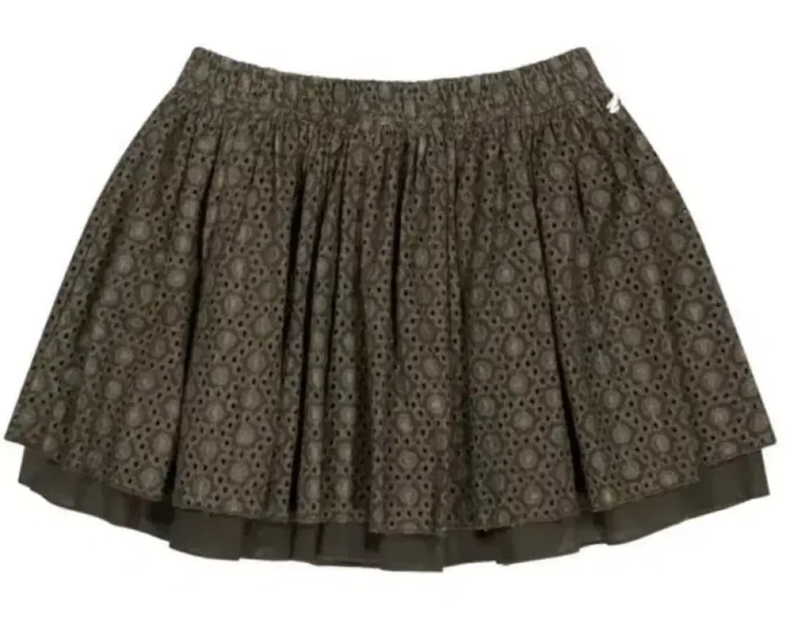 코이세이오 플라워 펀칭 스커트 브라운 상품이미지1