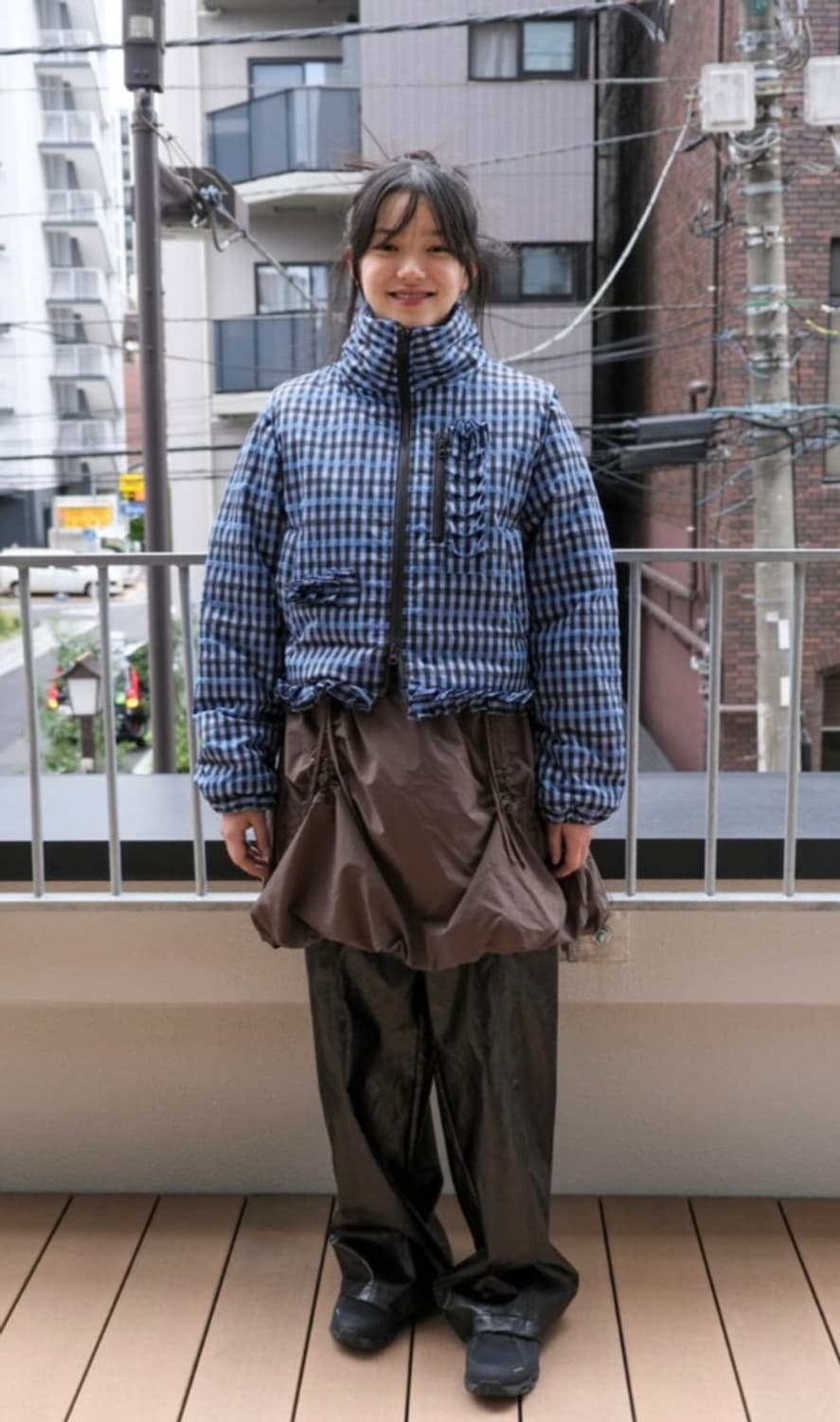 인앤양인하모니 체크 패디드자켓 패딩 상품이미지1