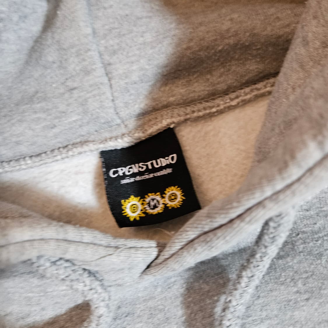 꼼파뇨 일러스트 타투 기모 후드 M size 상품이미지6