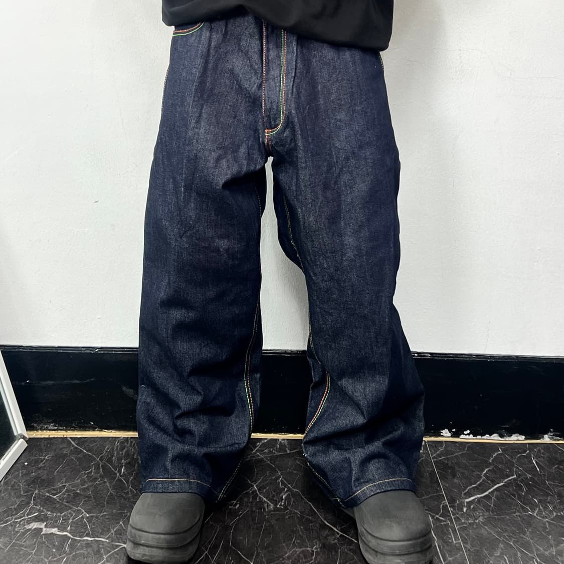 COOGI 쿠지 오리지널 자수 와이드 데님 팬츠 상품이미지2