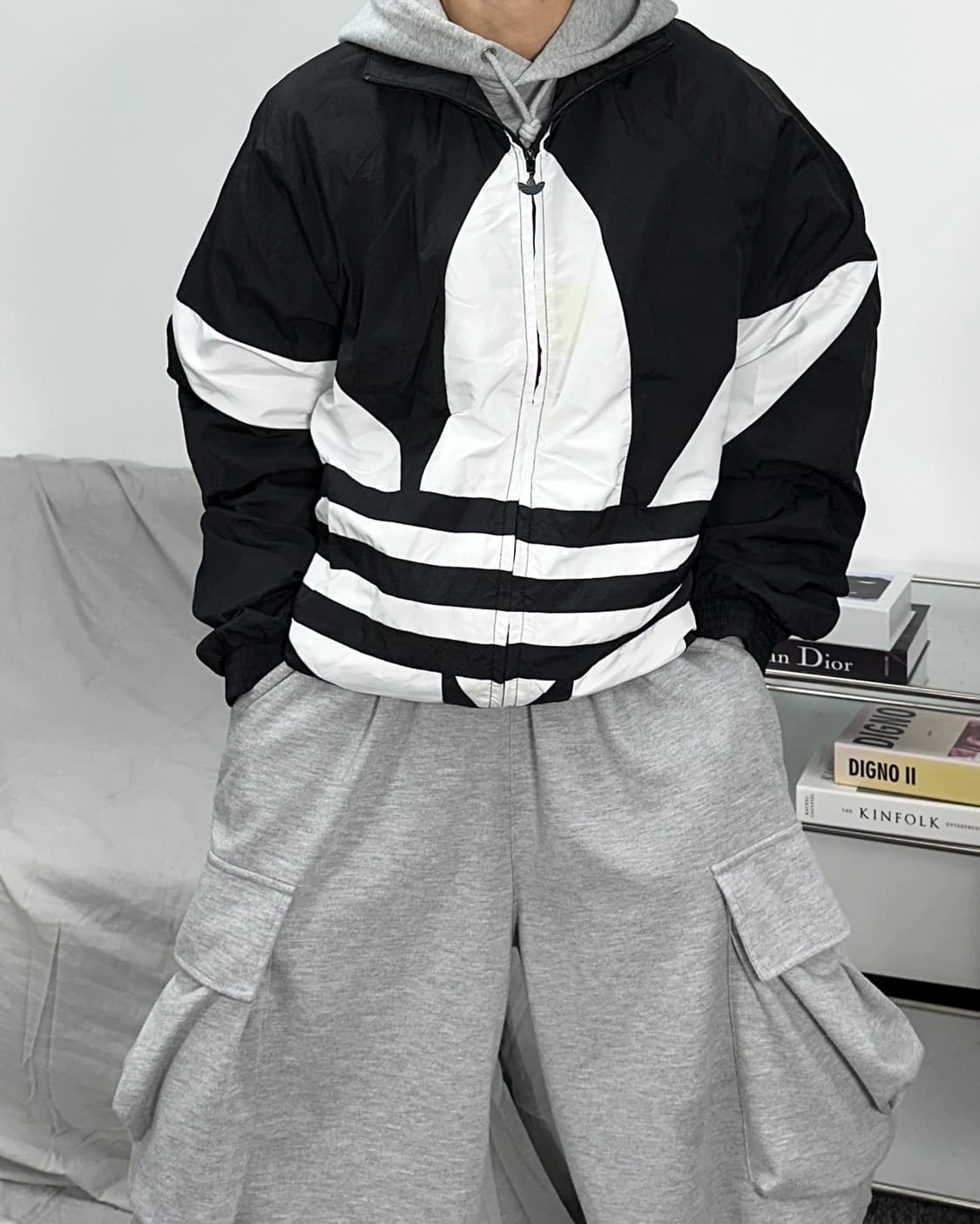 아디다스 빅로고 파이어버드 바람막이 L 상품이미지1