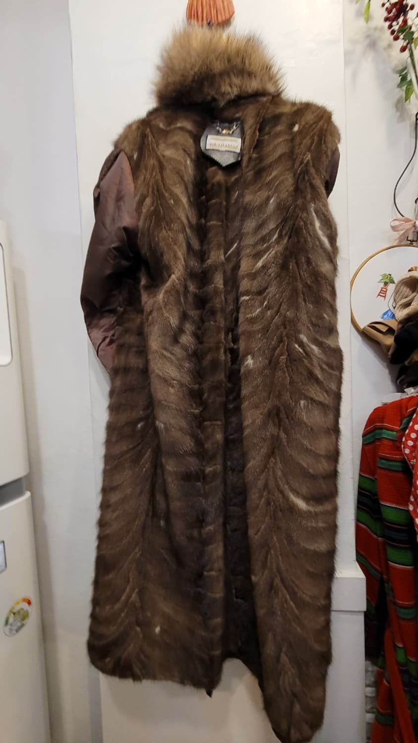 디자이너 밍크내피 폭스퍼 롱코트 상품이미지9