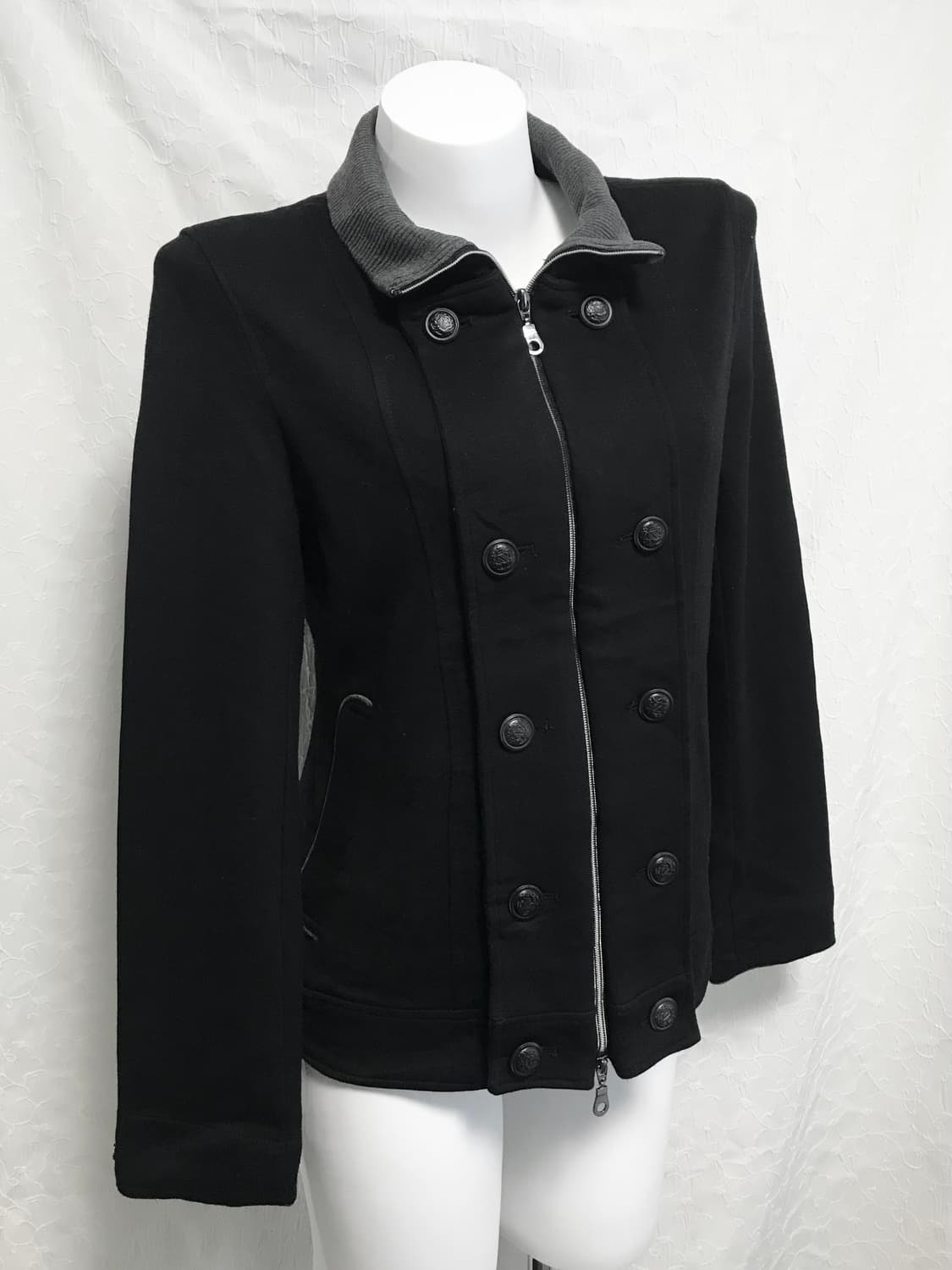 빈티지 00s 펑크 나폴레옹 하이넥 투웨이 집업 자켓 상품이미지2