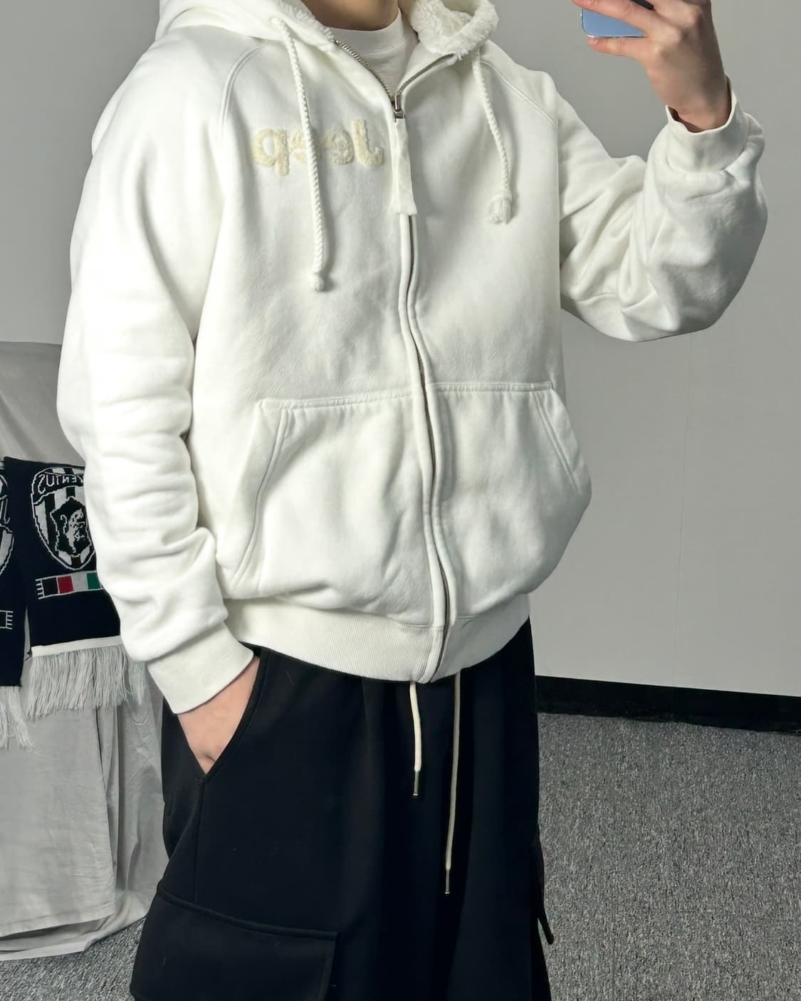 Jeep 화이트 쉐르파 후드집업  상품이미지2