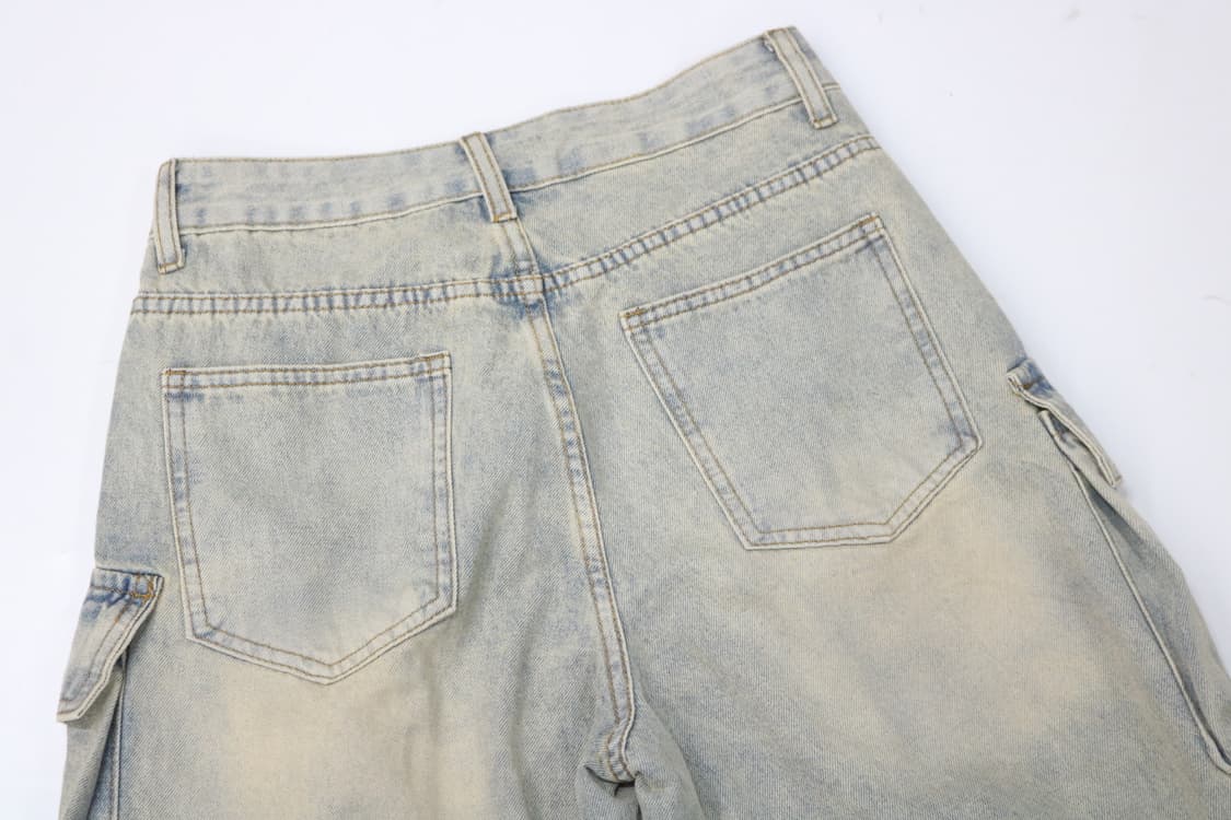 WEGO 위고 빈티지 워싱 멀티 포켓 데님 카고 하프 팬츠 (S) 상품이미지8