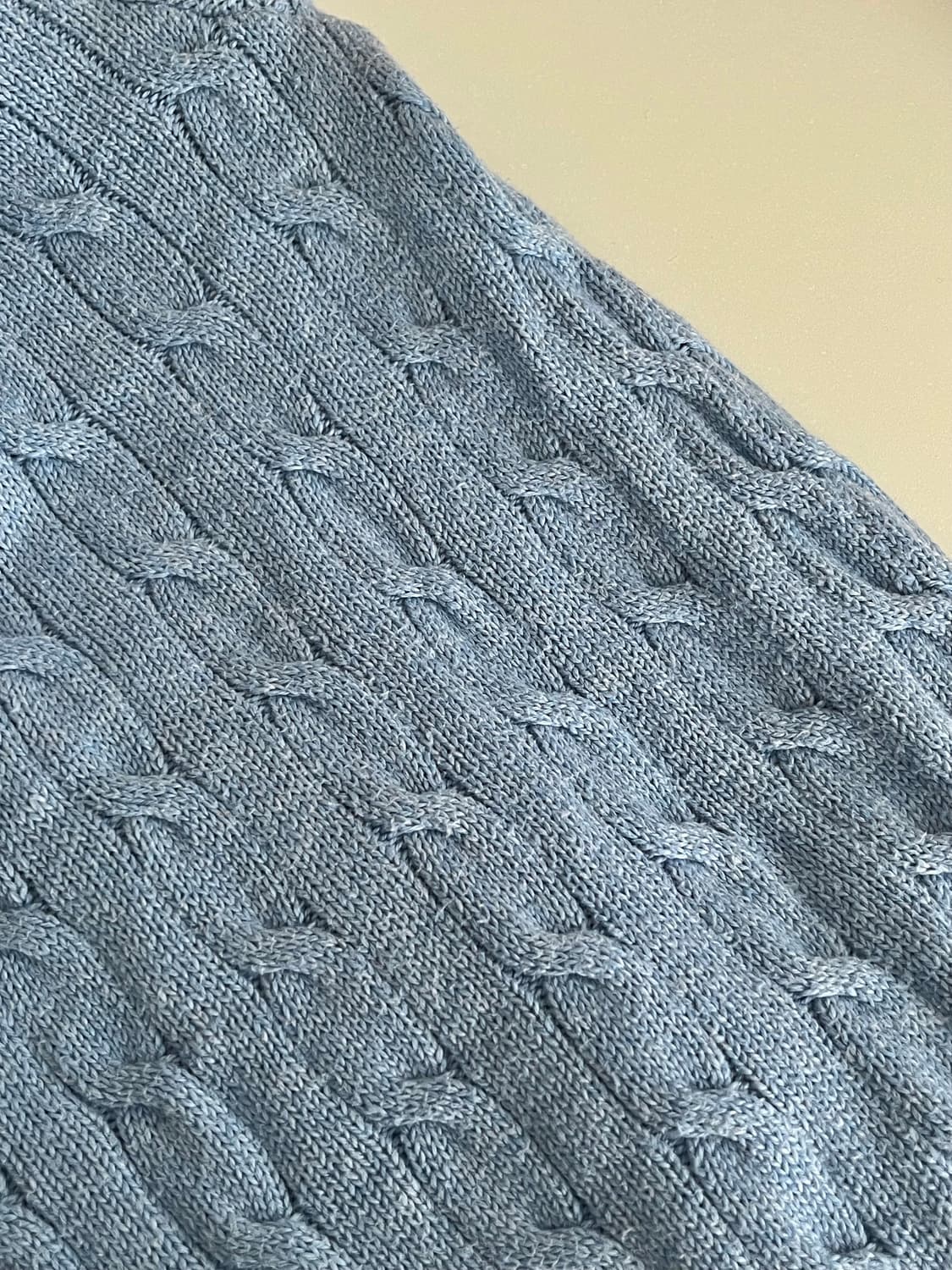 L) 폴로 랄프로렌 코튼 케이블 니트 블루 상품이미지5