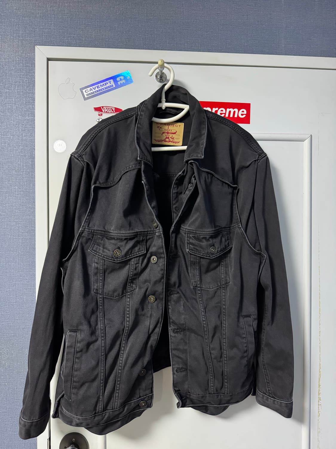 [S] 와이프로젝트 오버사이즈 팝업 데님자켓 상품이미지1