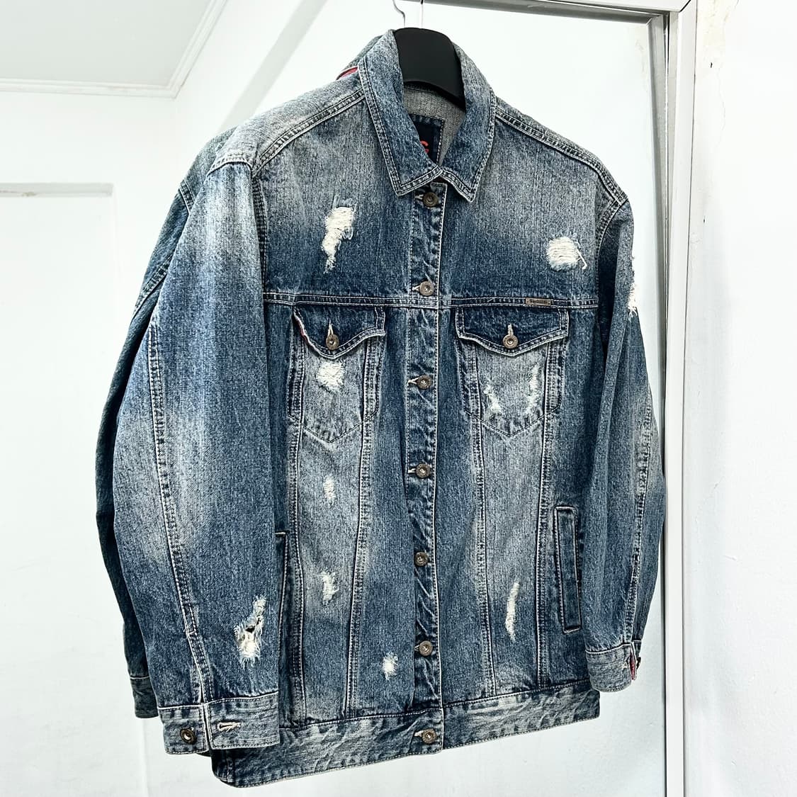 Guess 00s 데미지 데님 자켓 상품이미지1