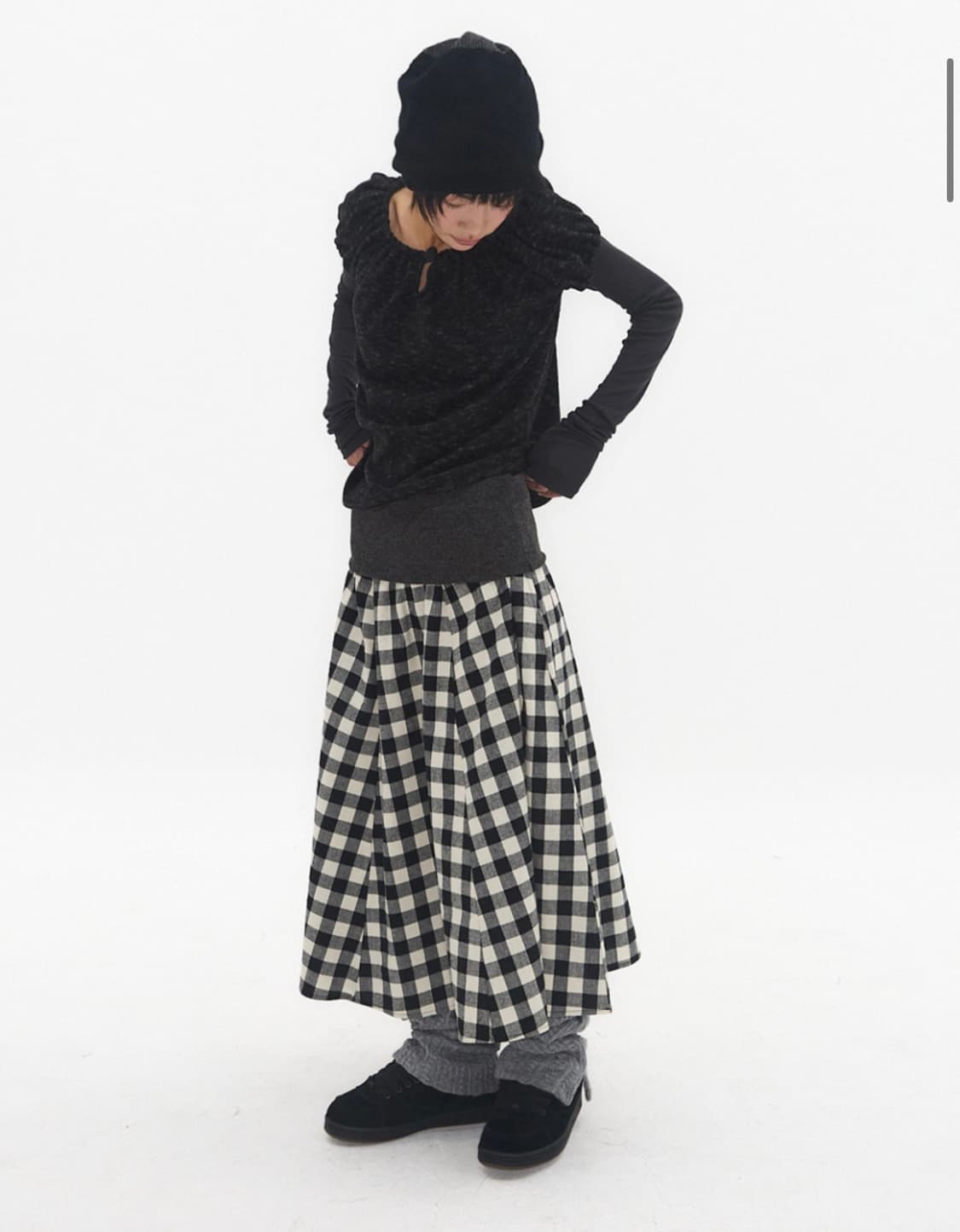 익스파이어드걸 패치스커트 Patchy Gingham Skirt  상품이미지1