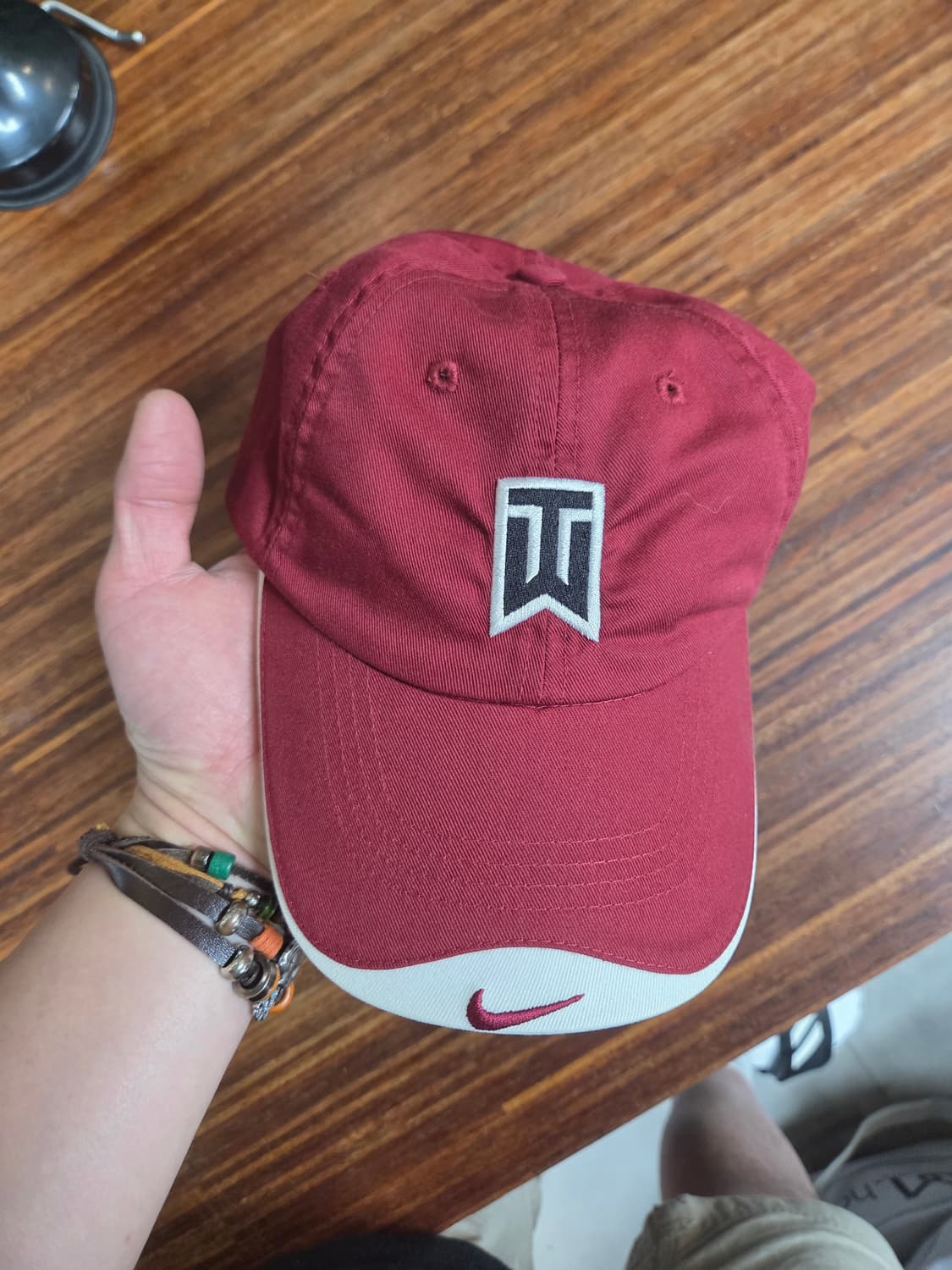 나이키 빈티지 올드스쿨 타이거우즈 모자 프리 버건디 상품이미지1