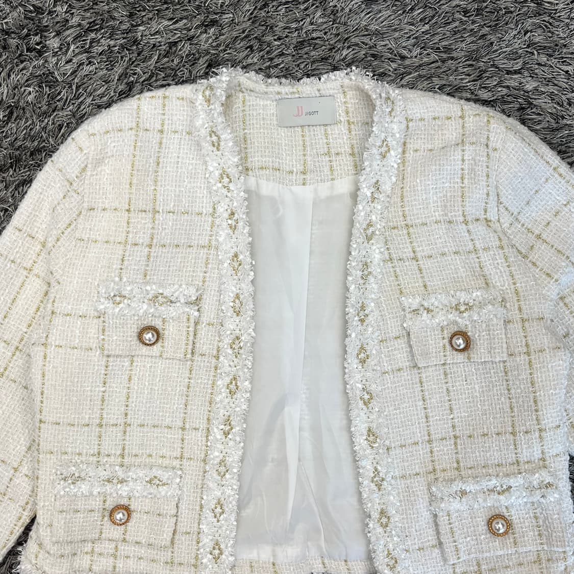 지고트 여성 트위드 자켓 (FREE) 상품이미지2