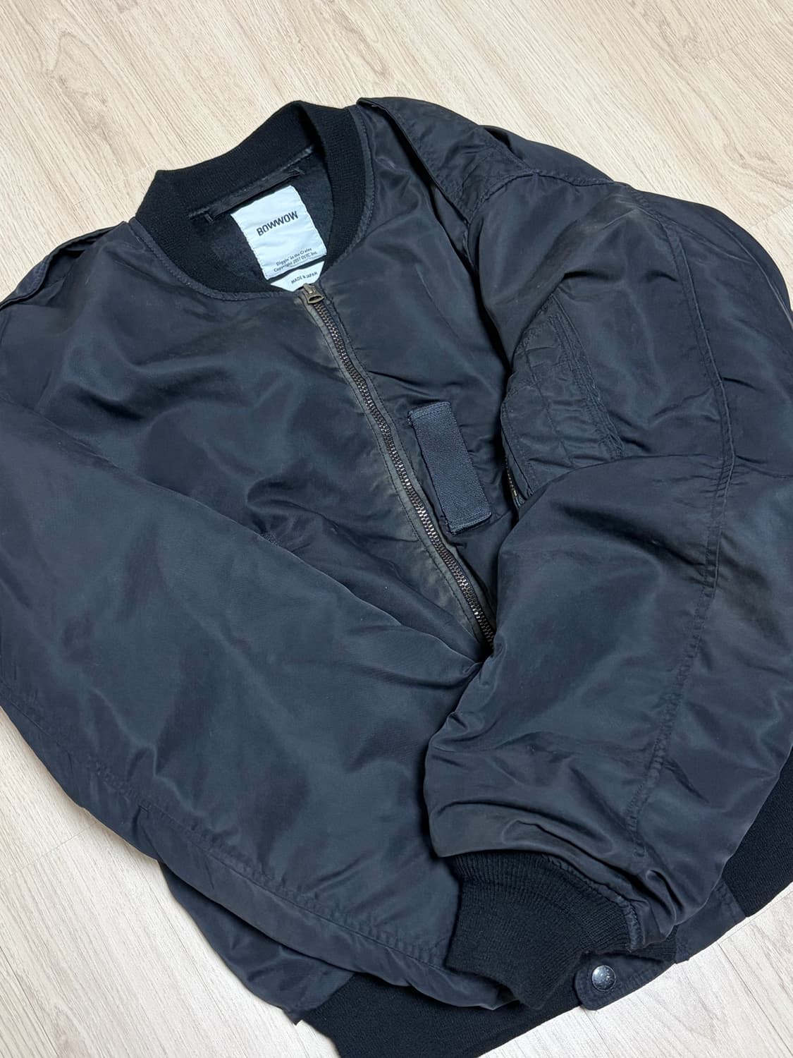 BOWWOW L-2B FLIGHT JACKET AGED BLACK 상품이미지5