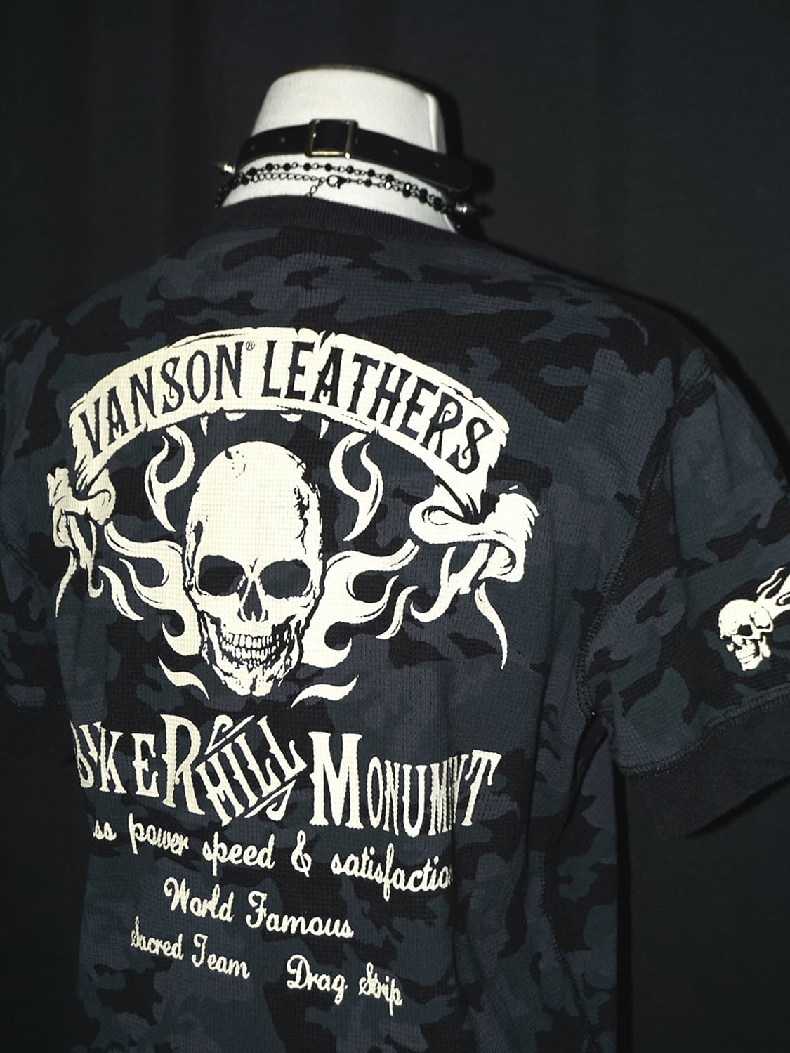 (vanson) punk skull camo t  상품이미지8