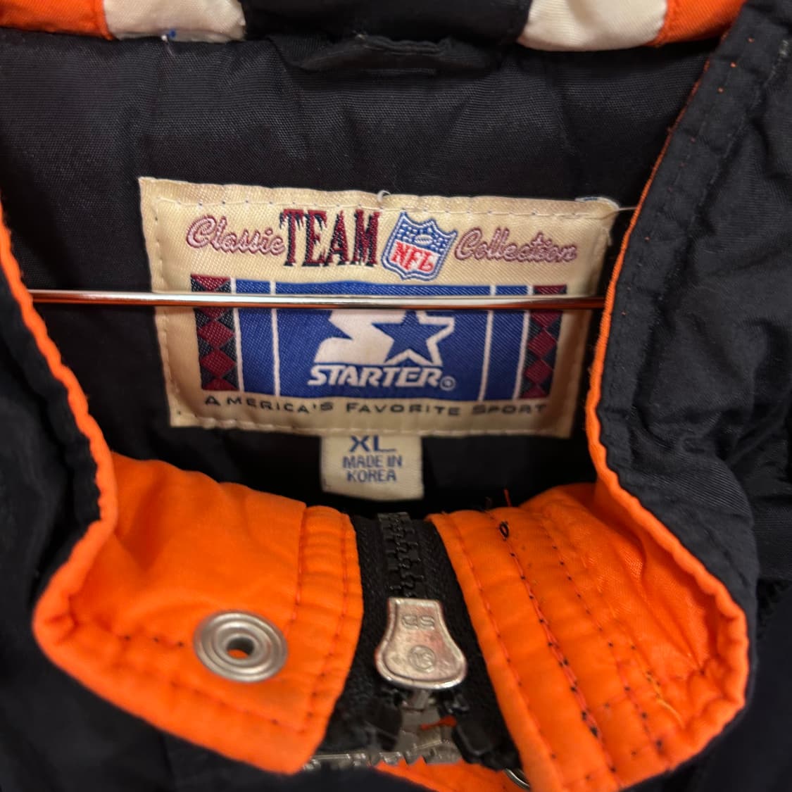 NFL 스타터 올드스쿨 신시내티 뱅골즈 누빔 봄버자켓 상품이미지3