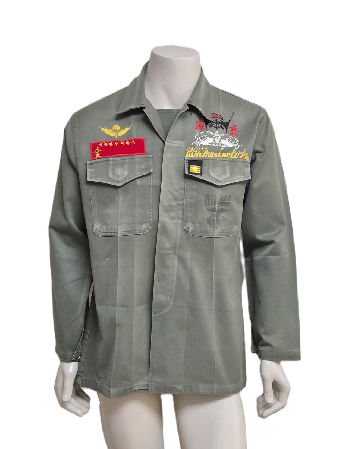 해병대 구형 병장 민무늬 전투복 상의 자켓 (L) 상품이미지1