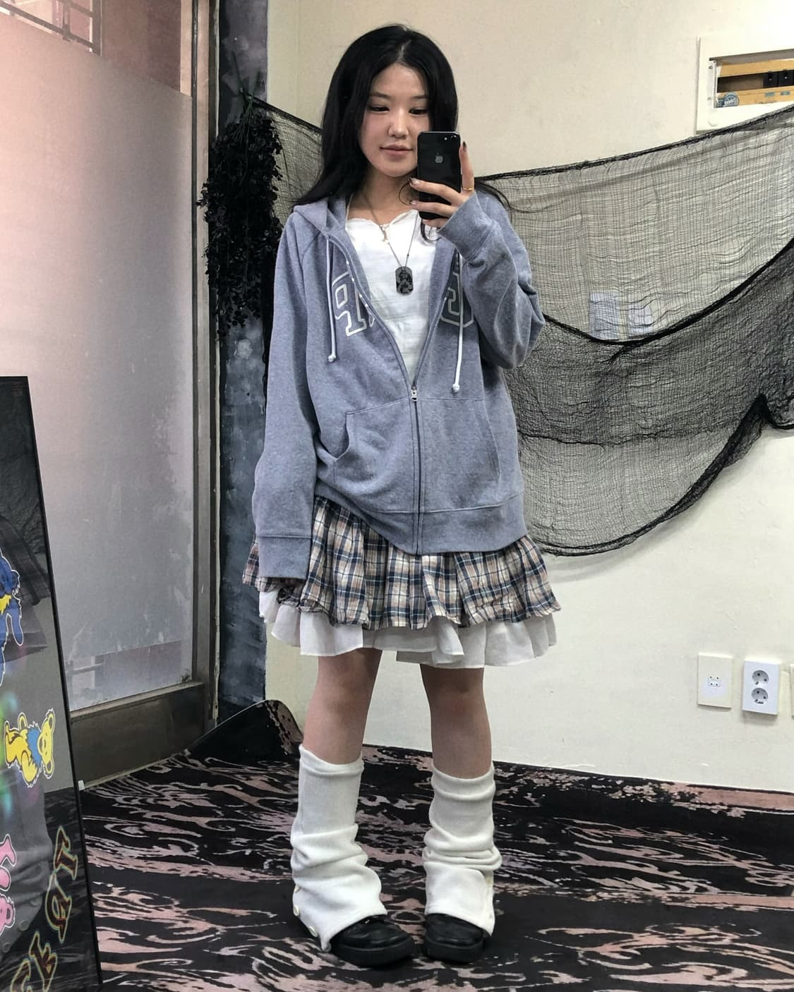 GAP 화이트 블루 데일리 모리 코디 상품이미지3
