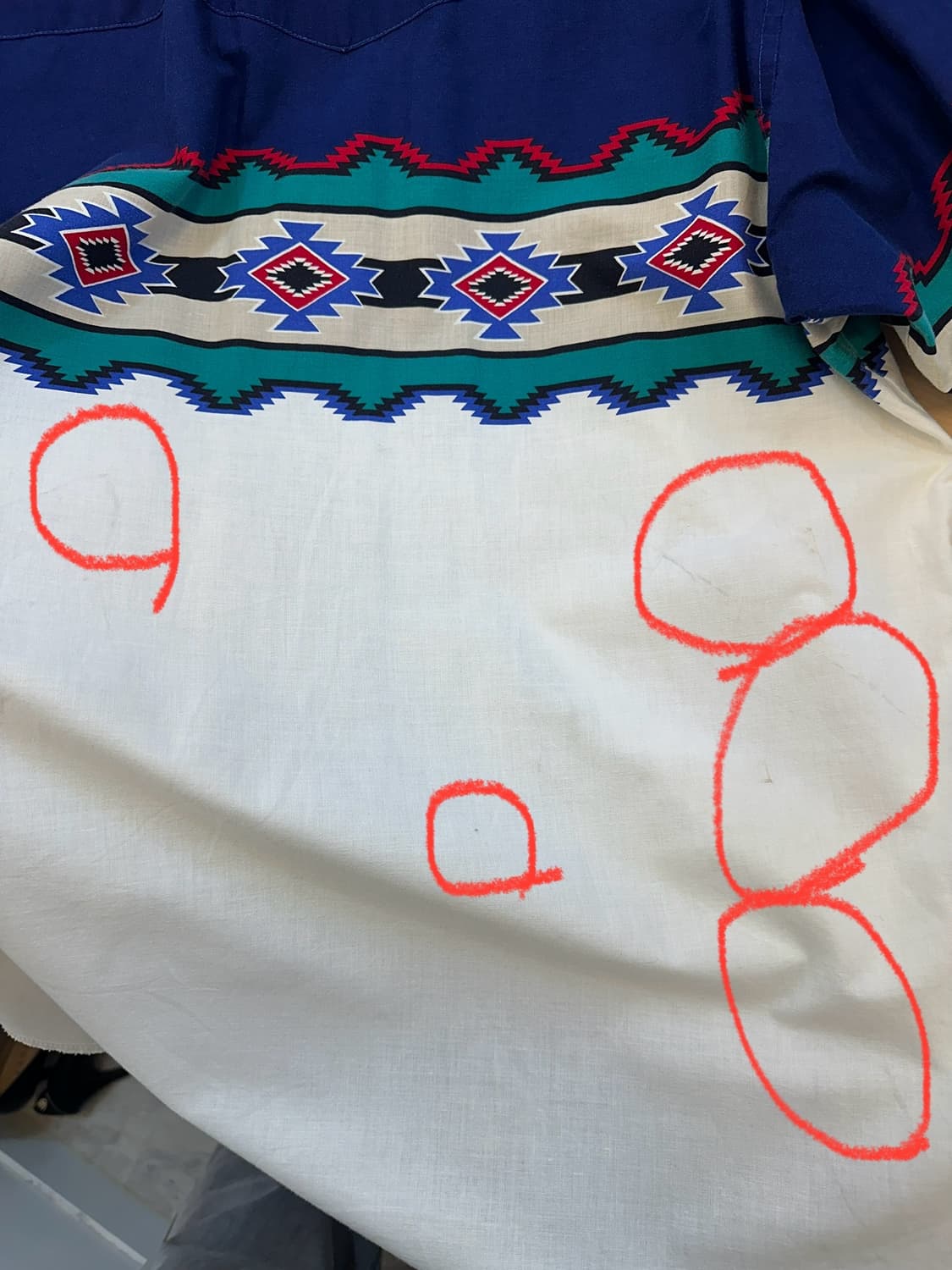 L) 랭글러 웨스턴 셔츠 블루 화이트 패턴 상품이미지6