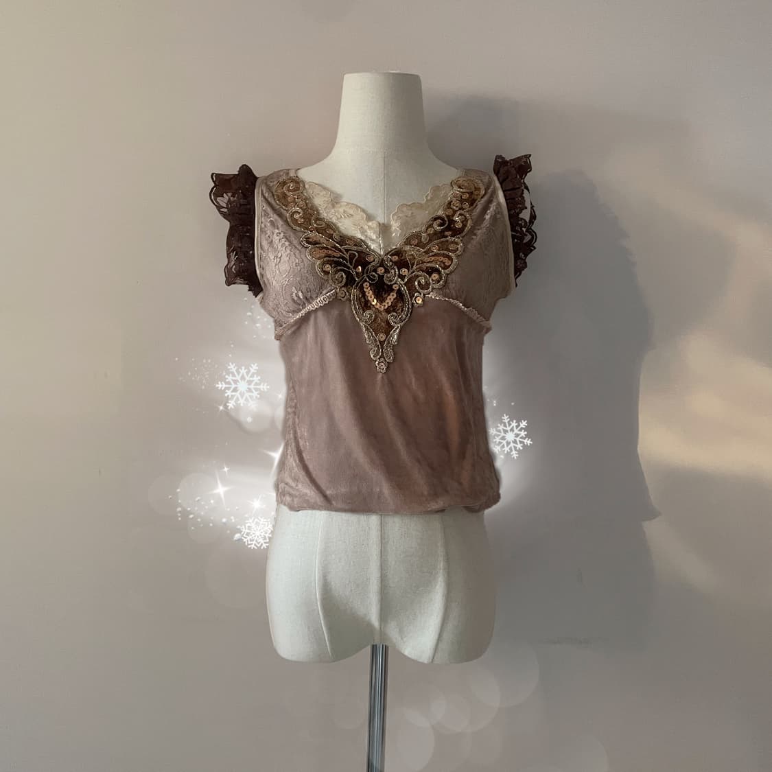 빈티지 반팔 페어리 반팔 히피그런지 히피페어리 로걀탑 오네갸루 일본빈티지 상품이미지1