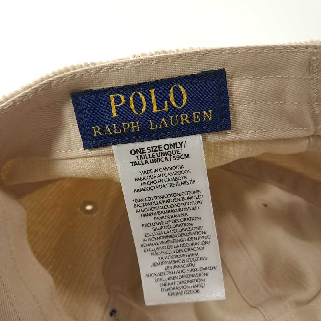 CK330 폴로 라이트베이지 코듀로이 볼캡 모자 상품이미지8