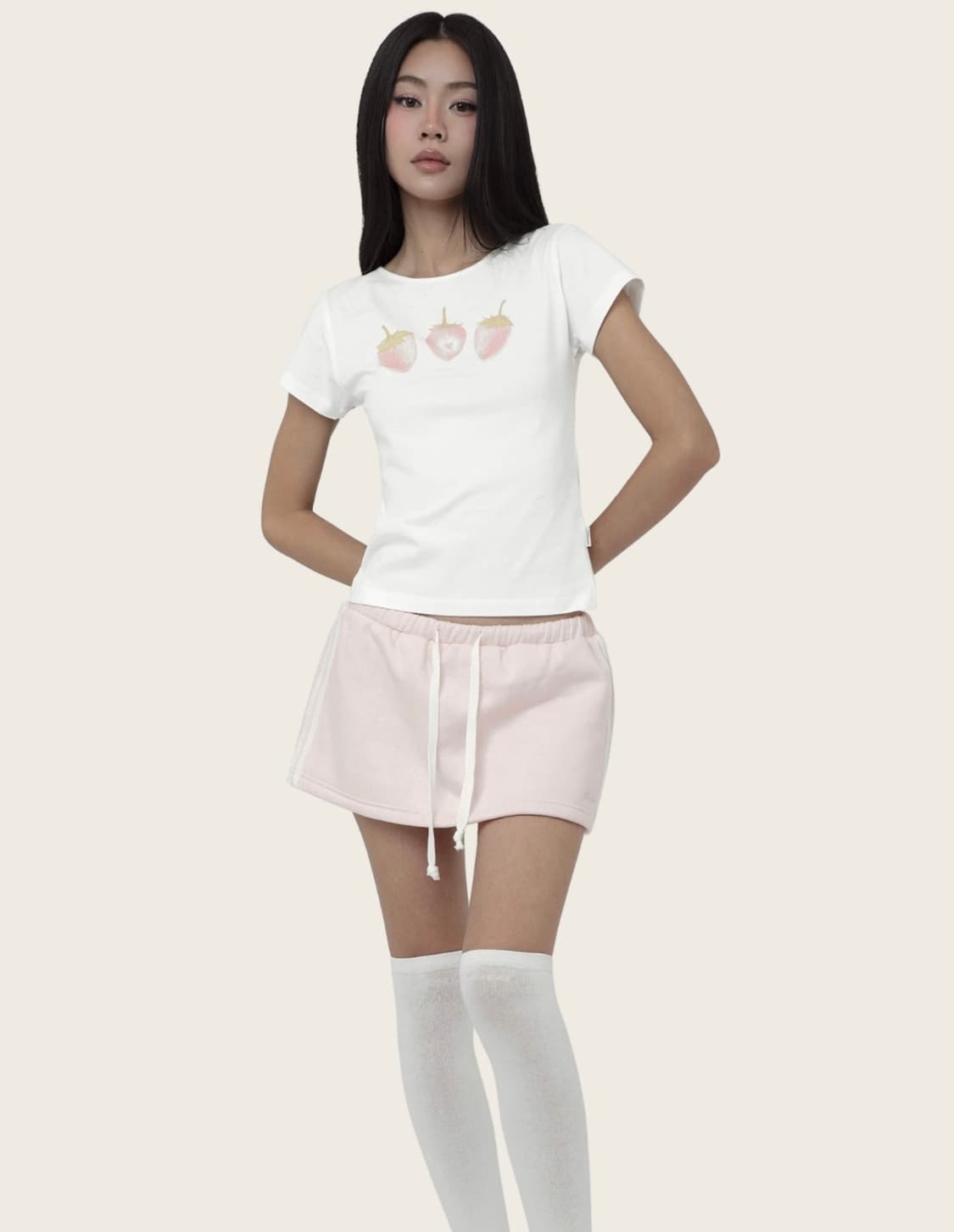 클리시어 딸기티 스트로베리 티셔츠 반팔 파스텔탑 핑크 S kleesier 상품이미지3